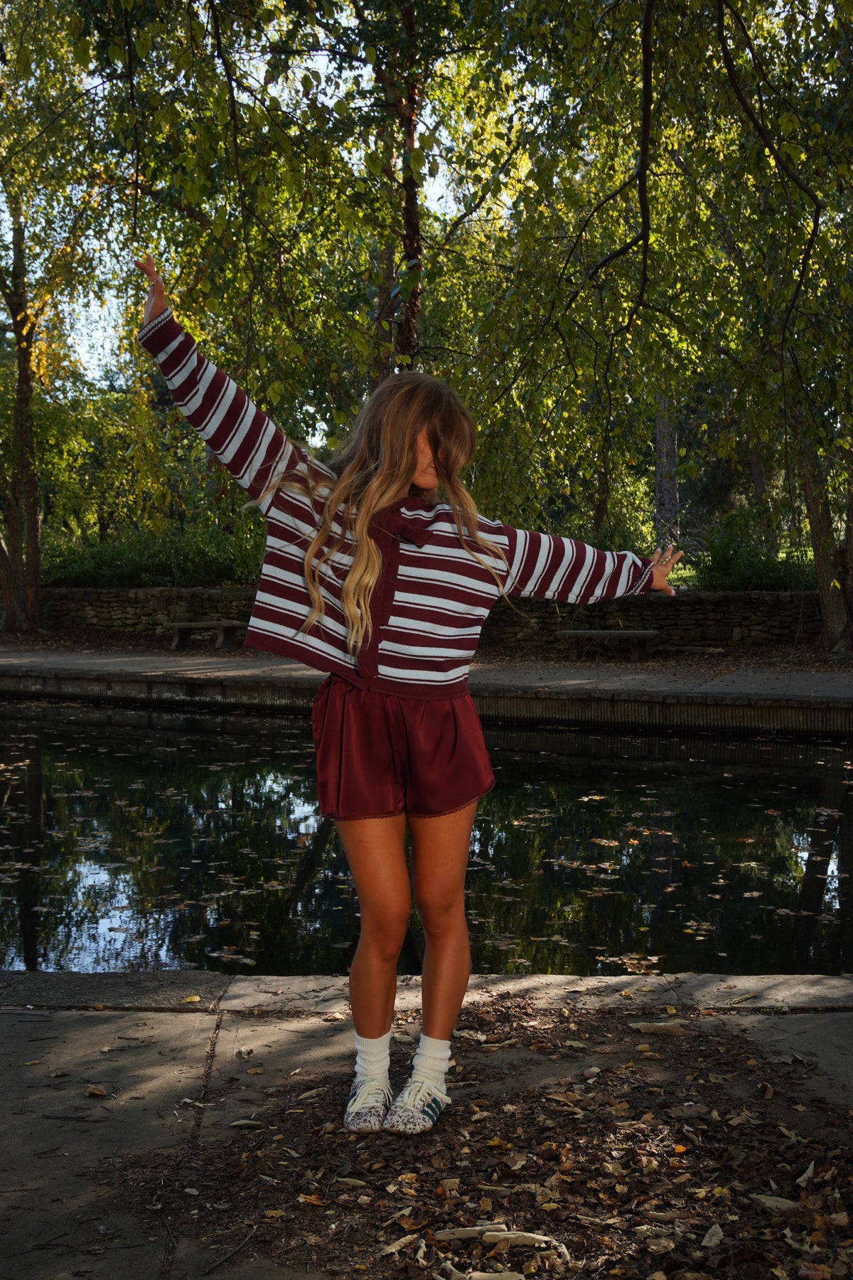 Burgundy Satin Short