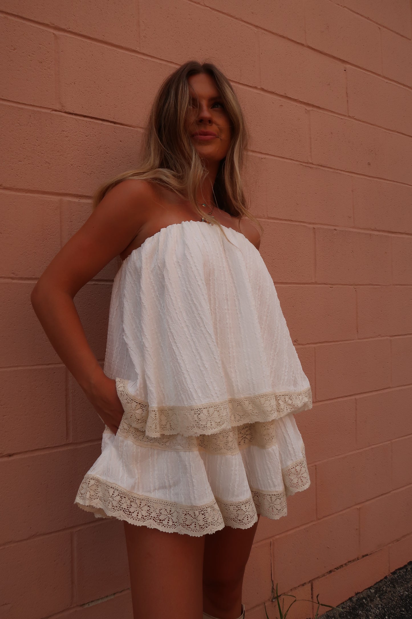 Laney Strapless Romper