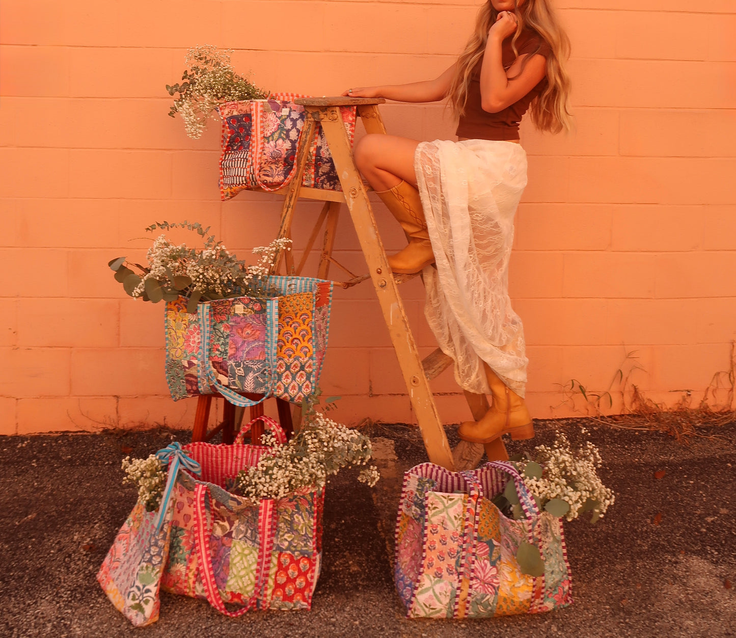 Sally Quilted Tote Bag