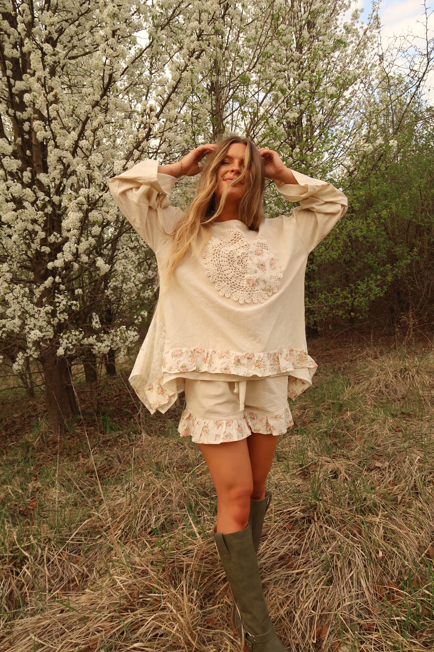 Doily Dream Linen Shorts