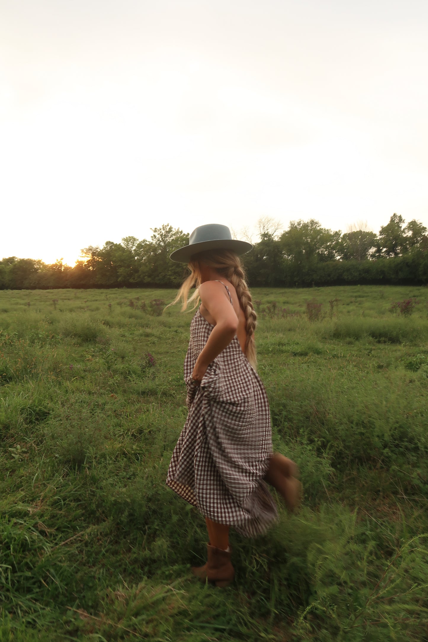 Fireside Gingham Maxi Dress