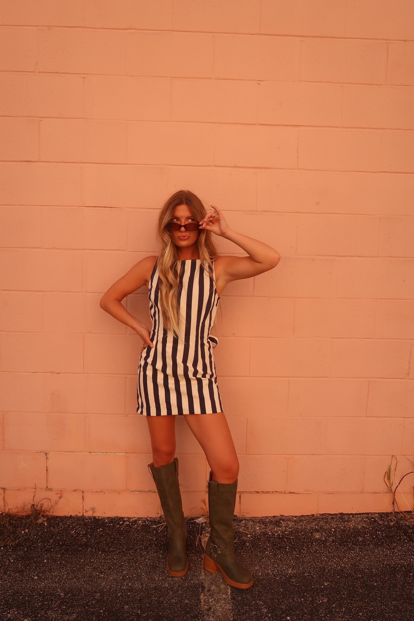 Everest stripe mini dress