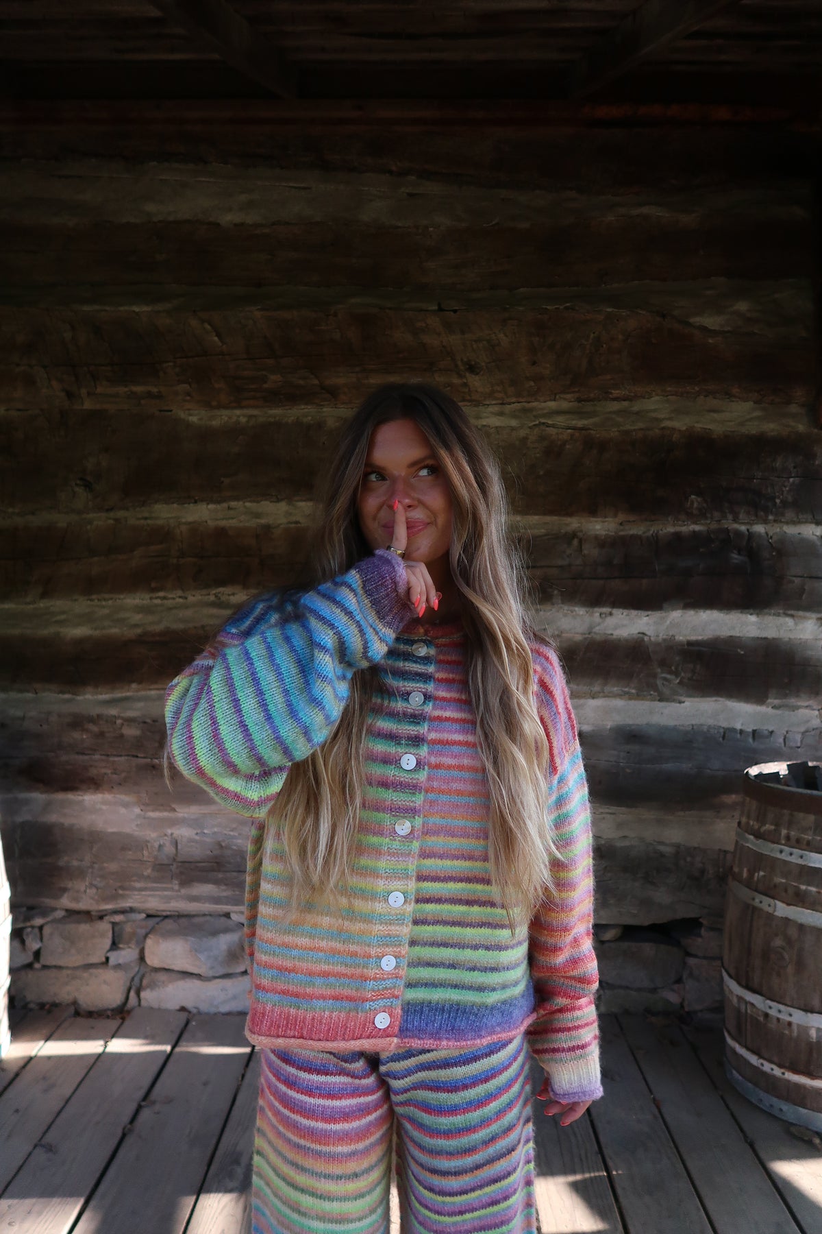 Crisp Air Stripe Cardigan