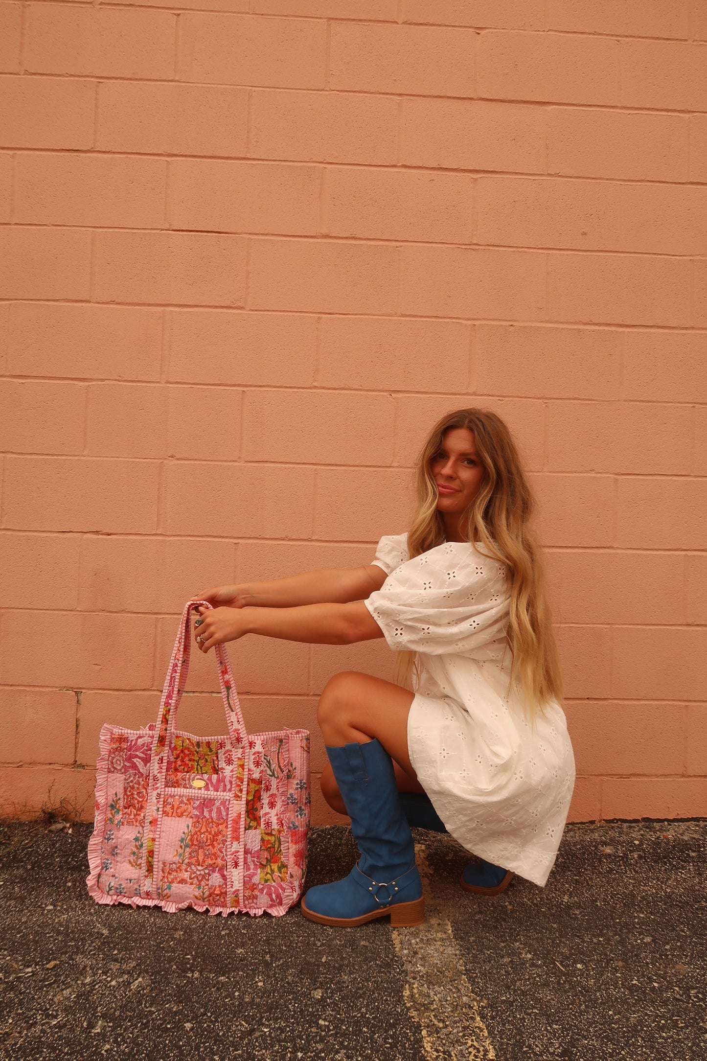 Juliet Ruffle Quilted Tote Bag