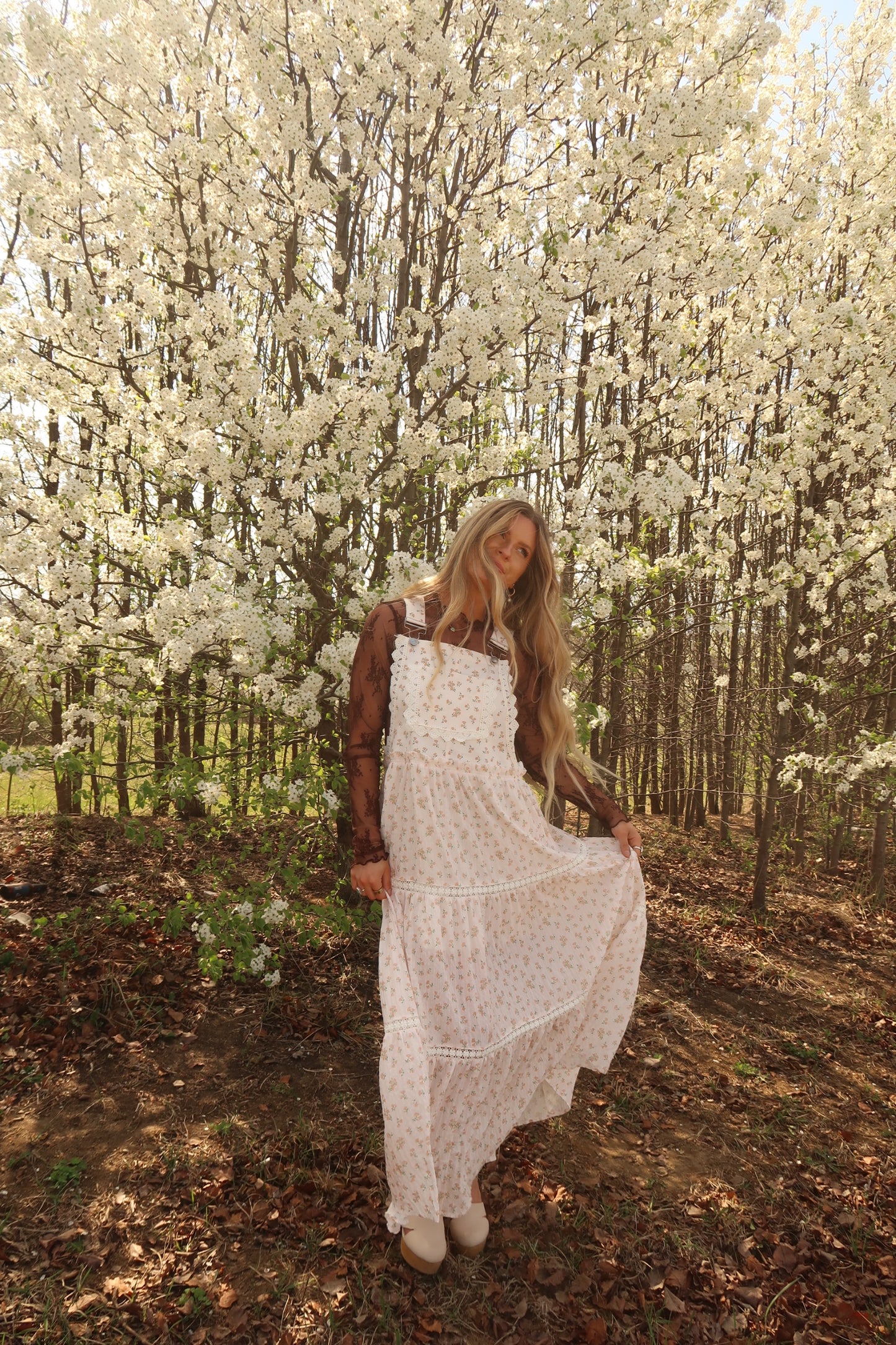 Aster Floral Overall Maxi Dress
