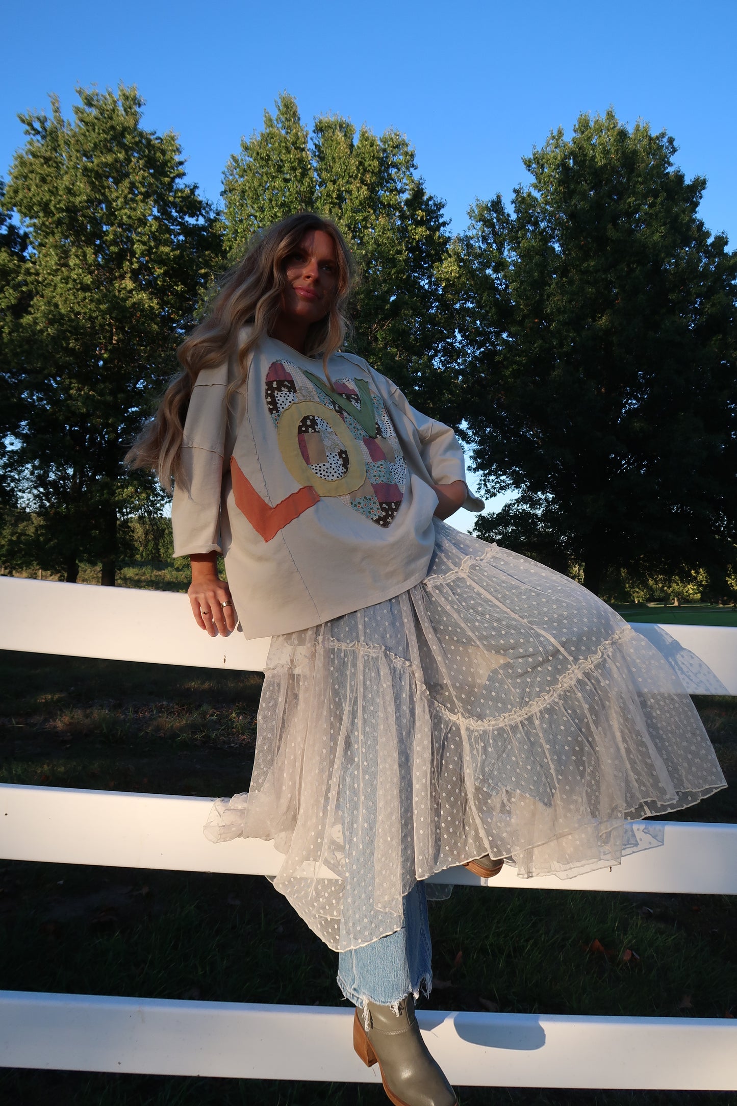 Dots Sheer layering Skirt