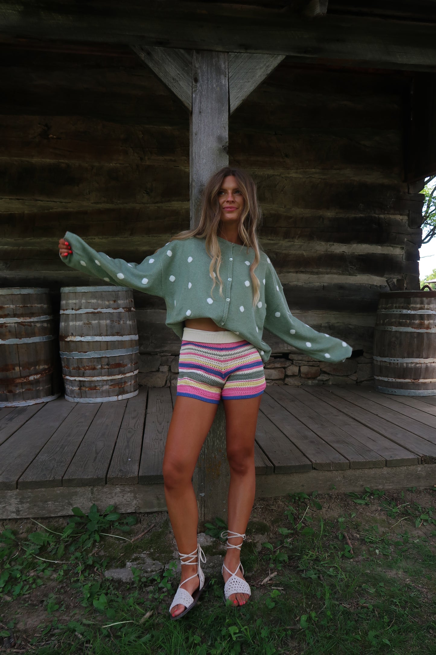 Sage Dot Cardi