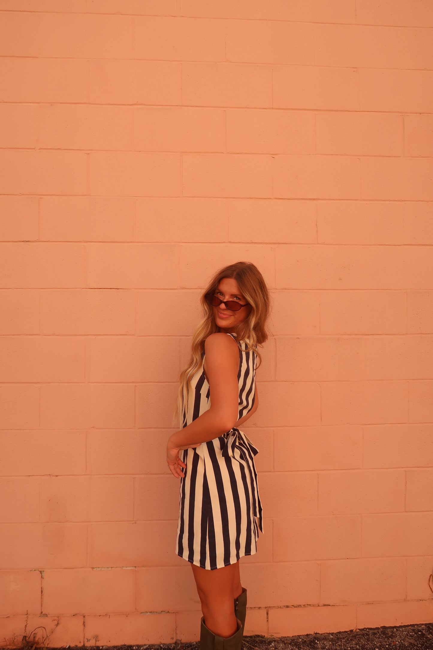 Everest stripe mini dress