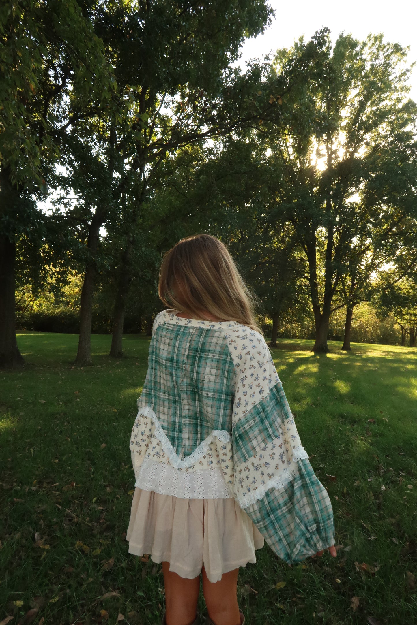 Autumn Flannel Babydoll Top