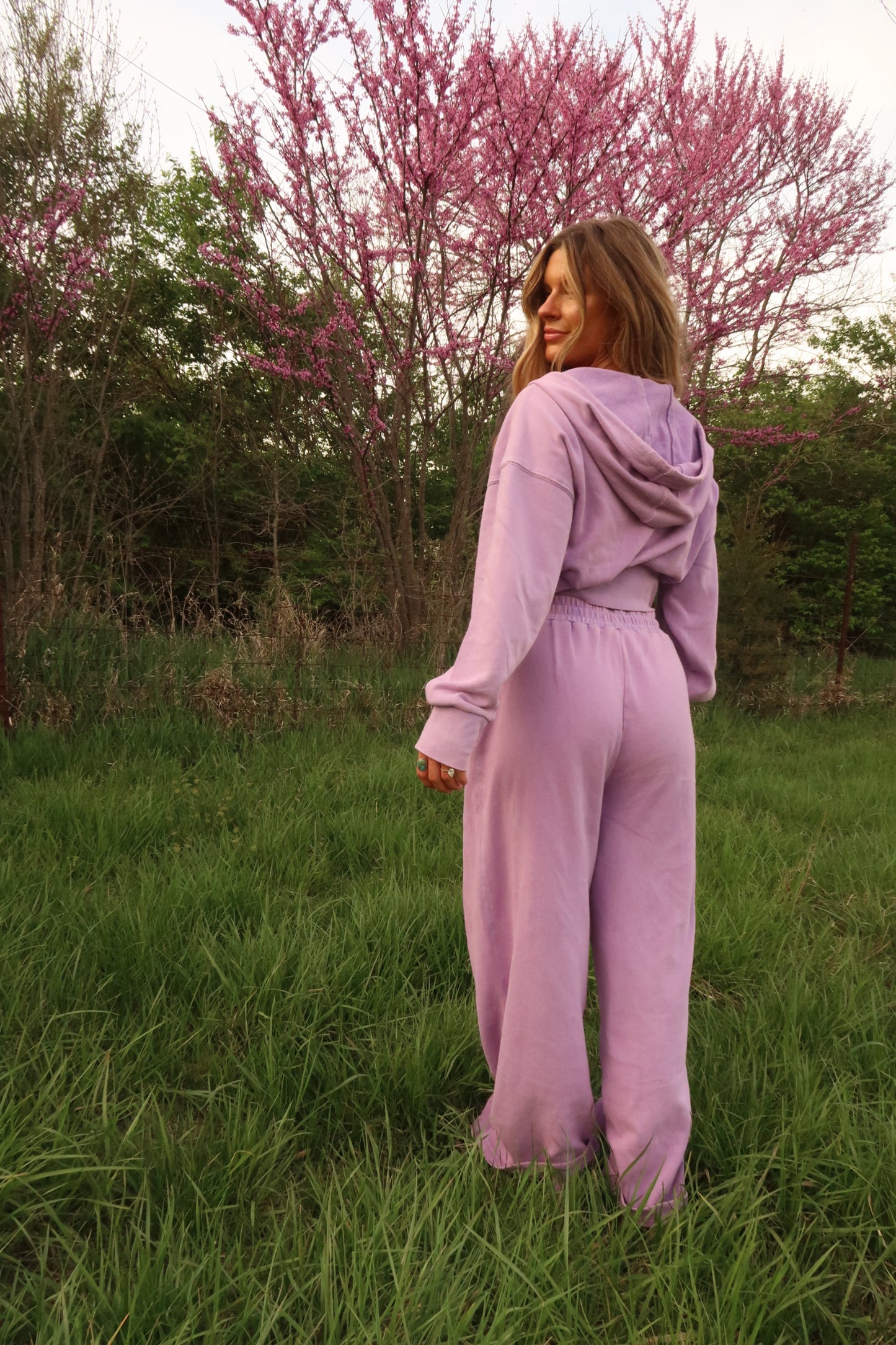 Lavender Haze Crop Zip Up