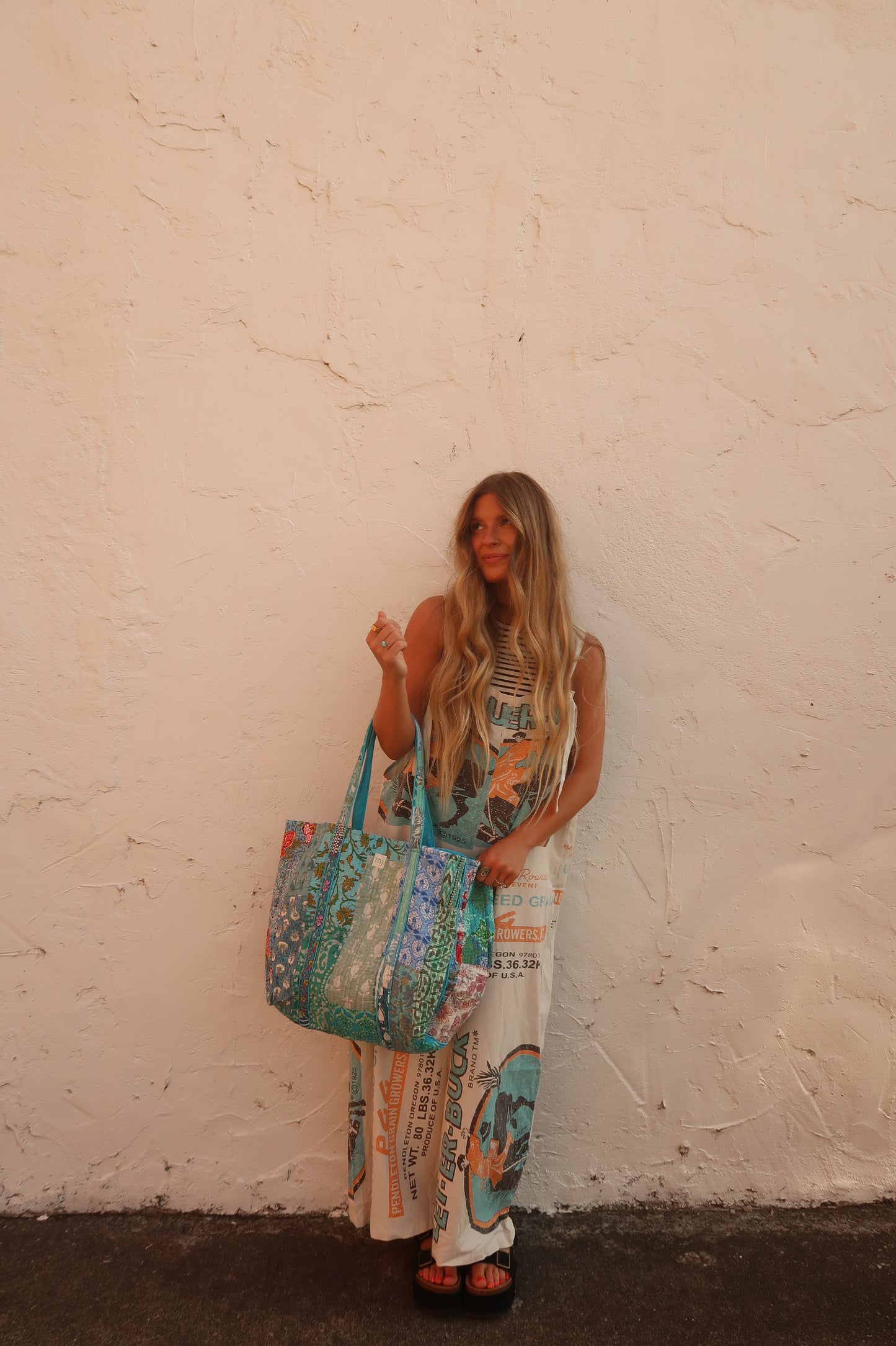 MJ Quilted Tote Bag