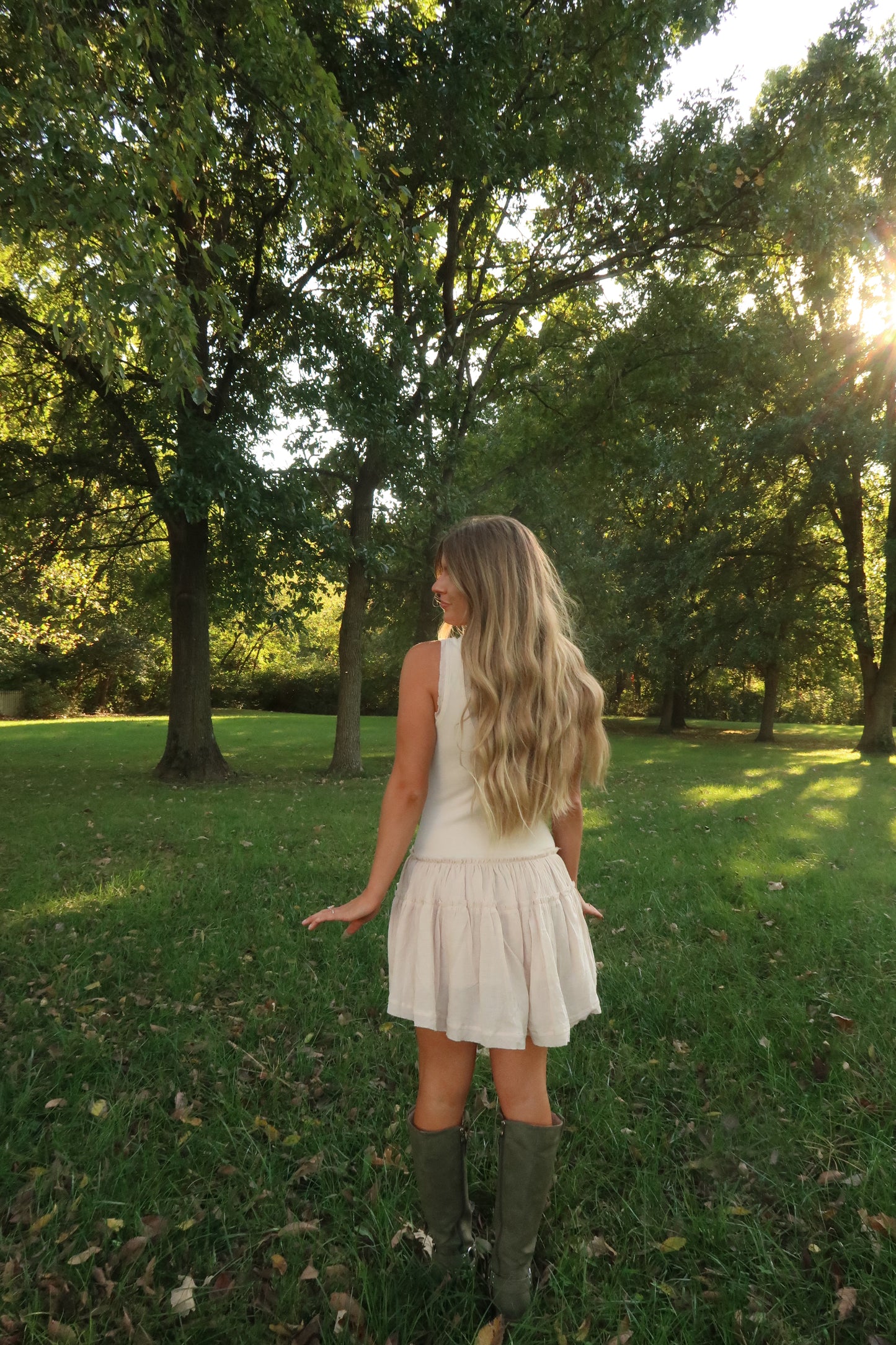Brown sugar layering dress