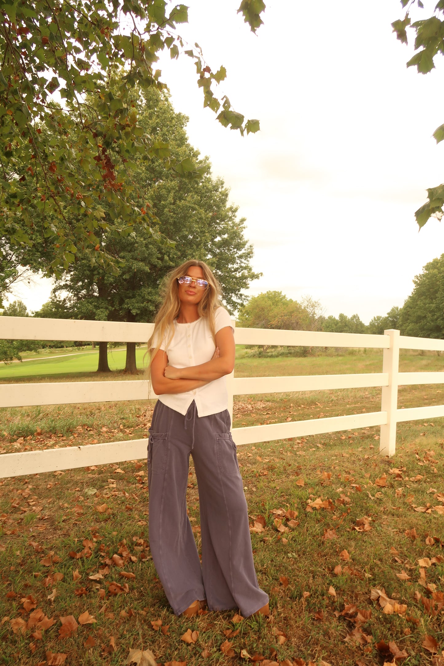 Blueberry Pie Wide Leg Pants