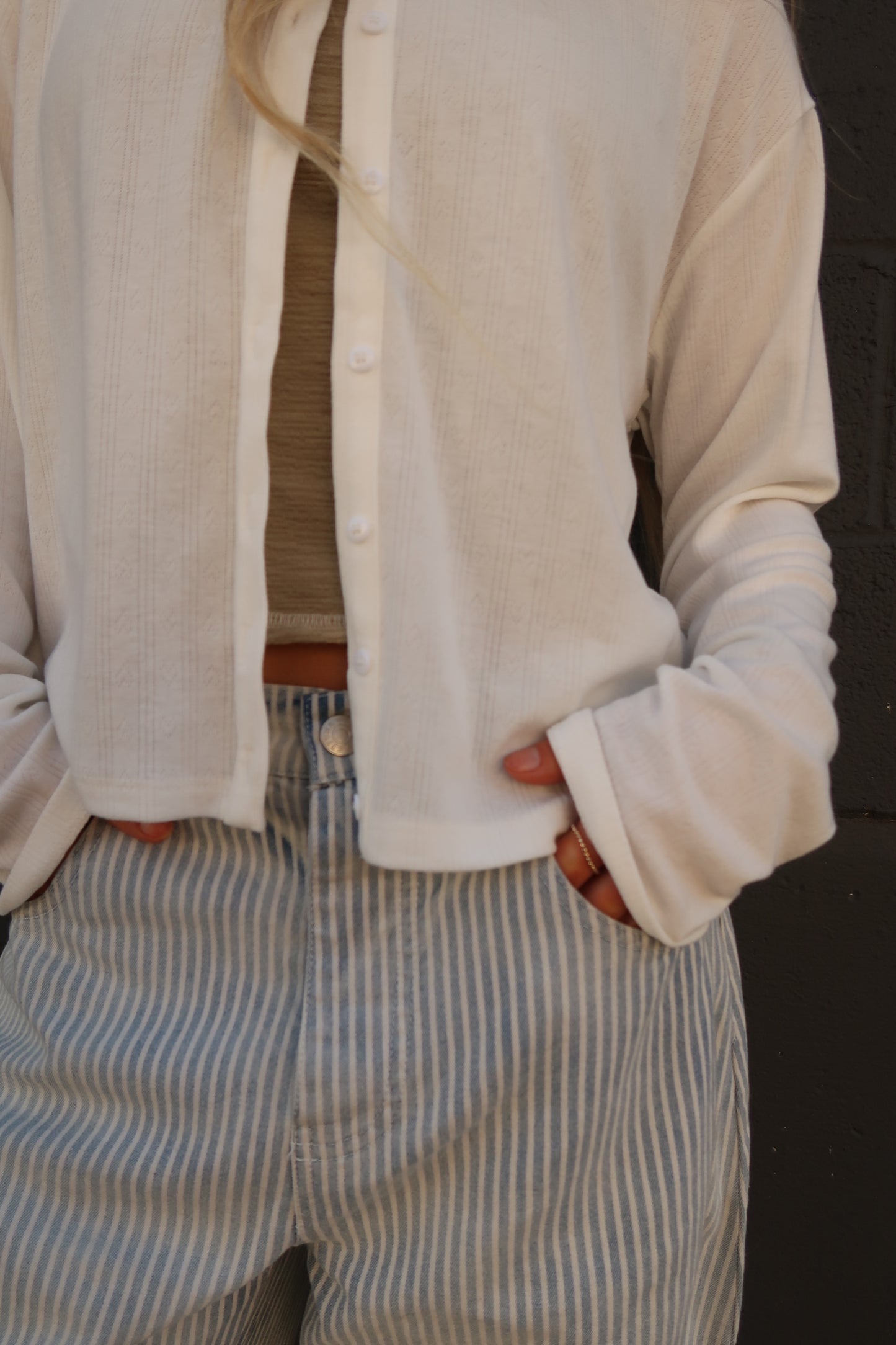 Dove Button Front Cardi