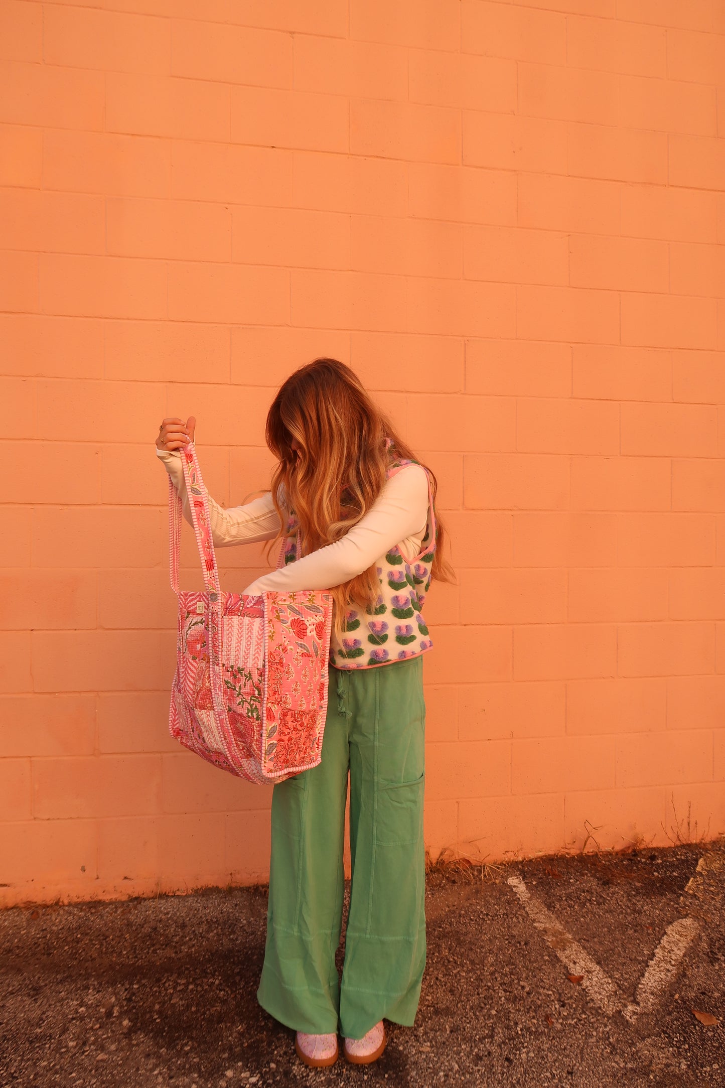 Iris Quilted Tote Bag