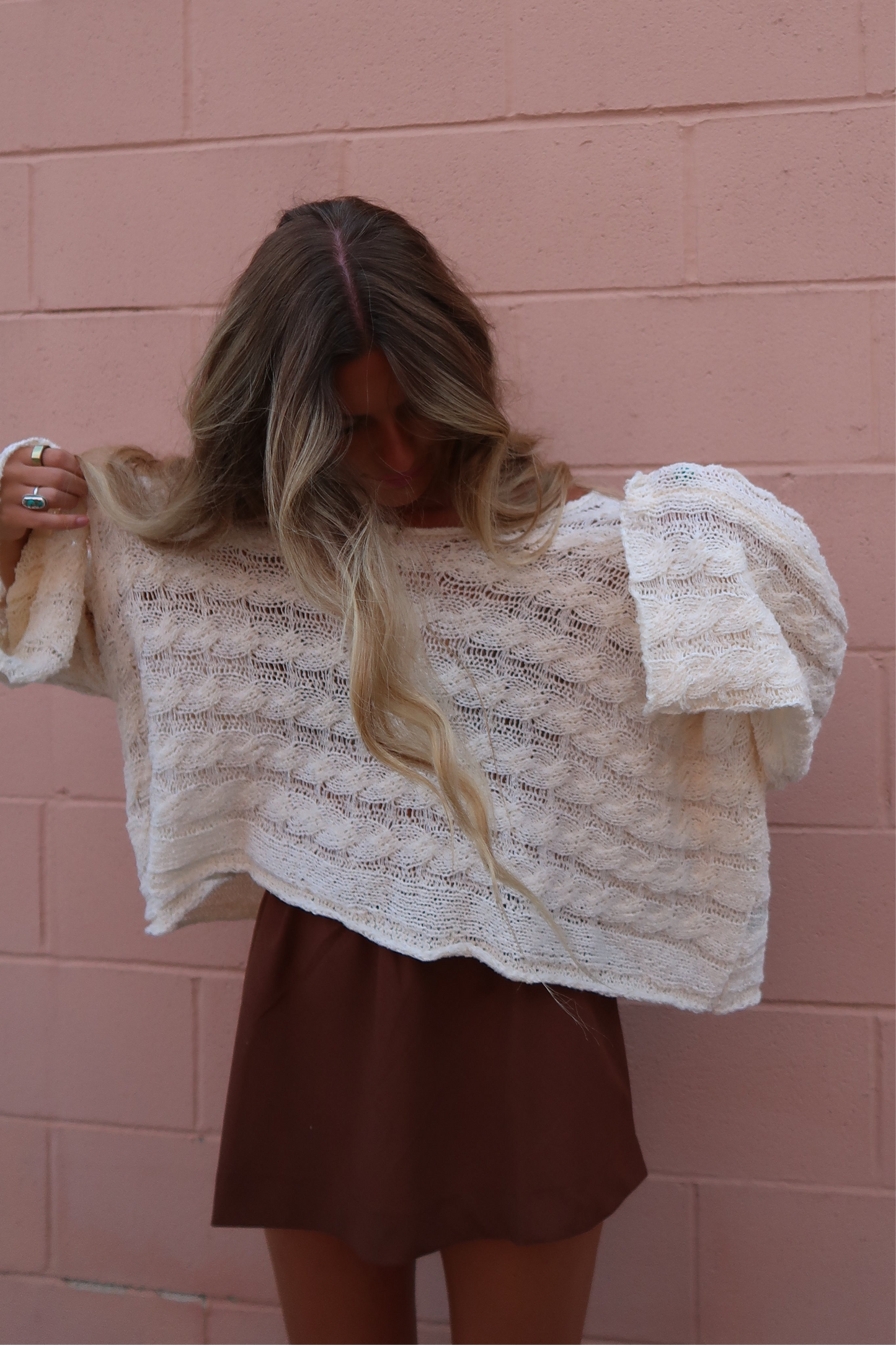 Creamery Knit Crop Sweater