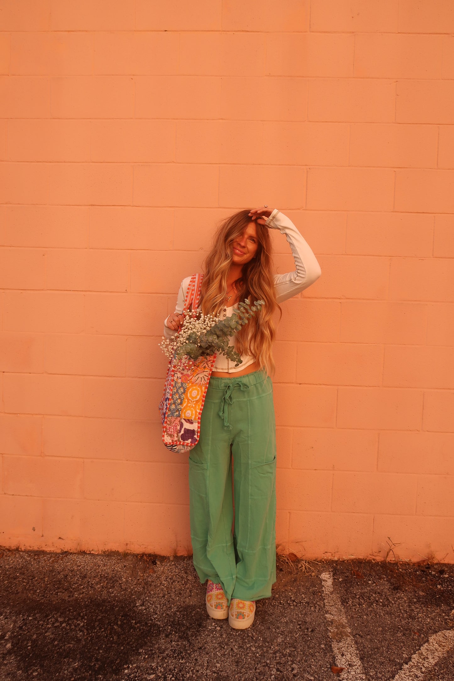 Evergreen Wide Leg Cargo Pant