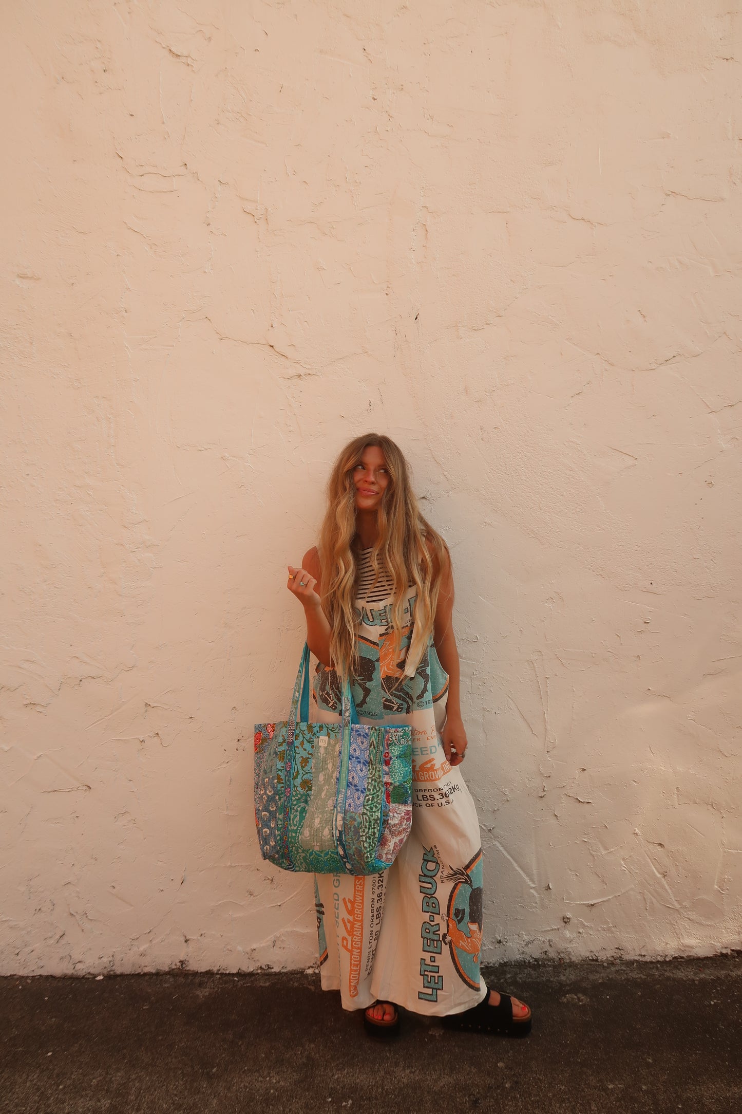 MJ Quilted Tote Bag