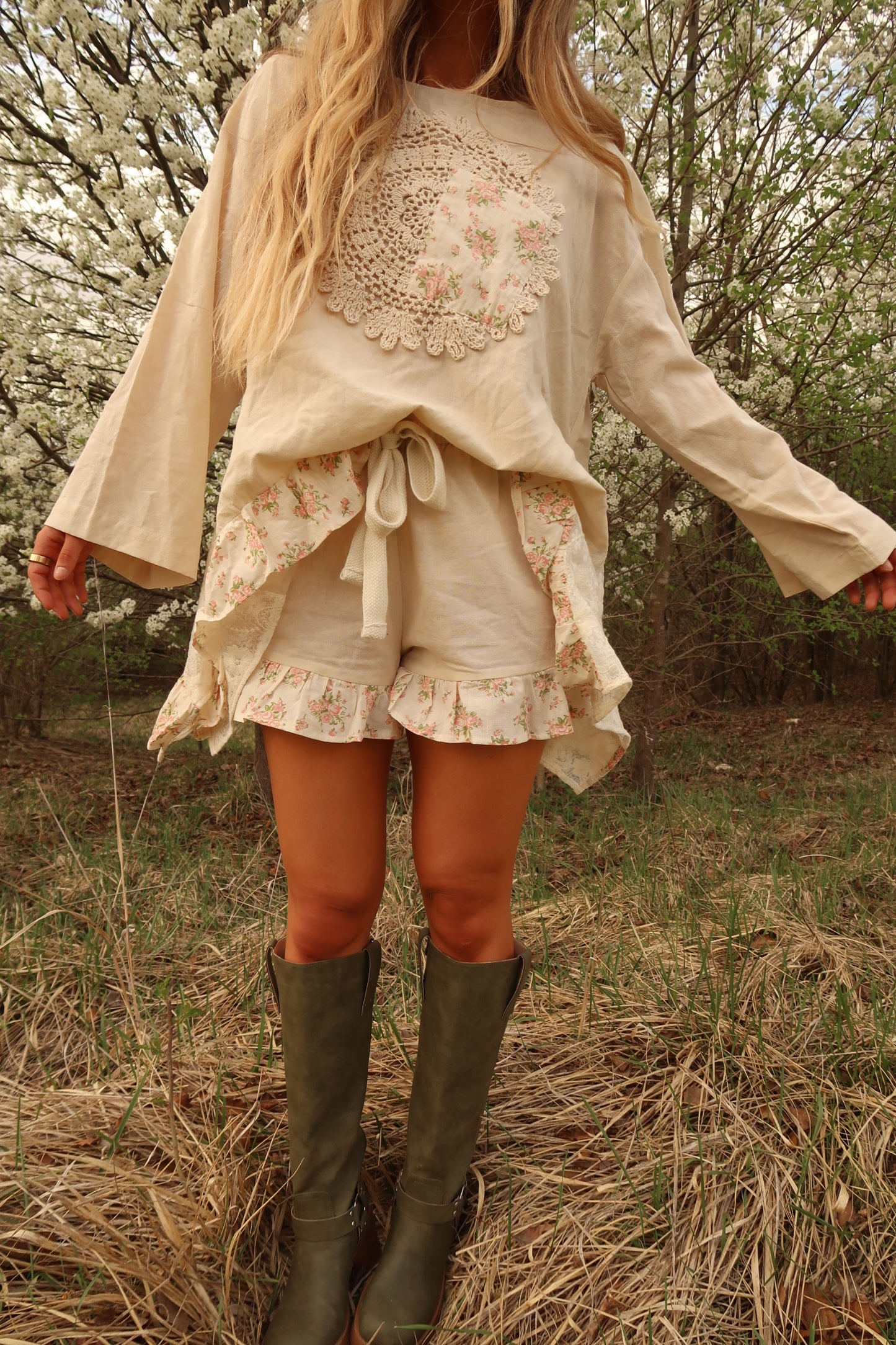 Doily Dream Linen Shorts