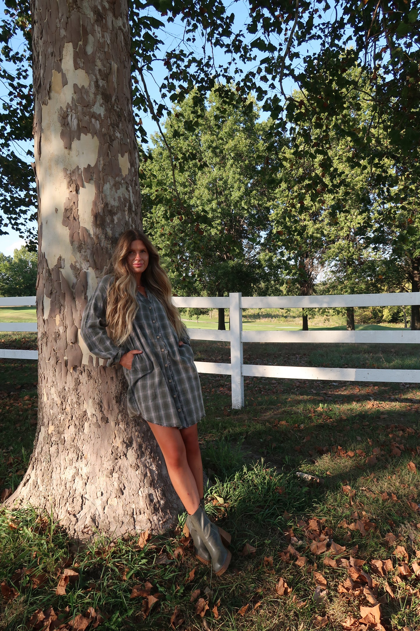 Pine Flannel Dress