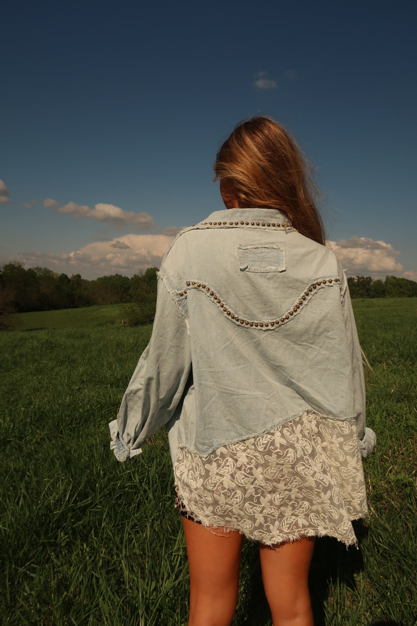 What a stud Denim Top