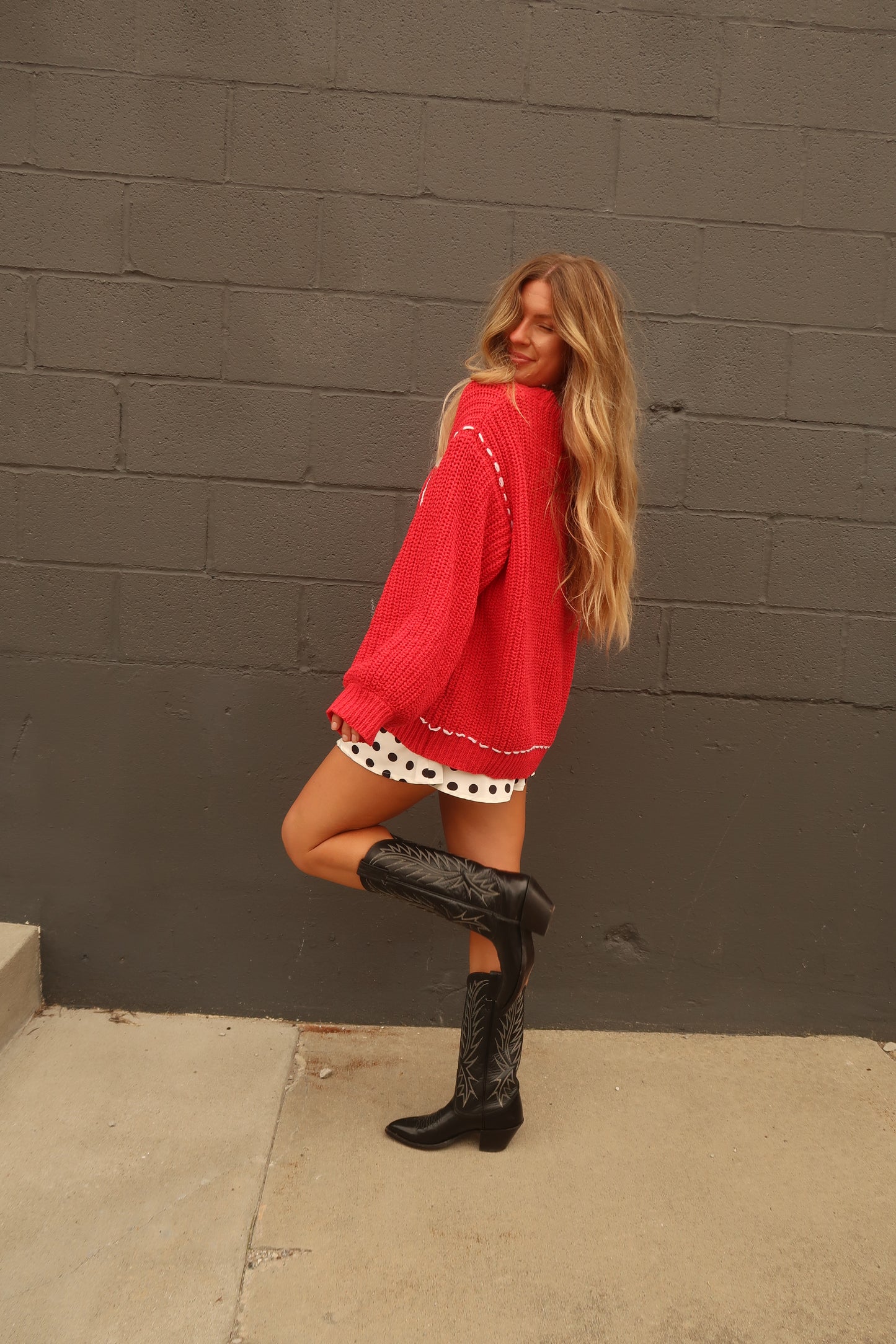 Good Day Red Sweater