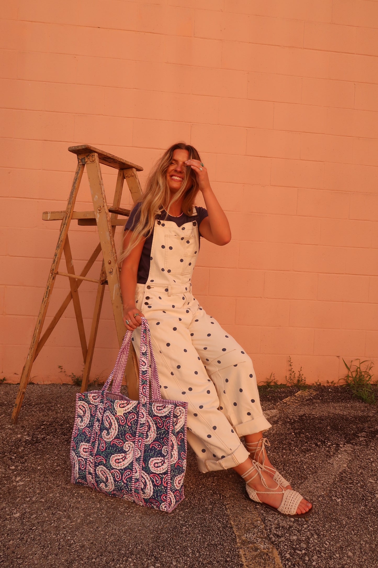 Paisley Quilted Tote Bag