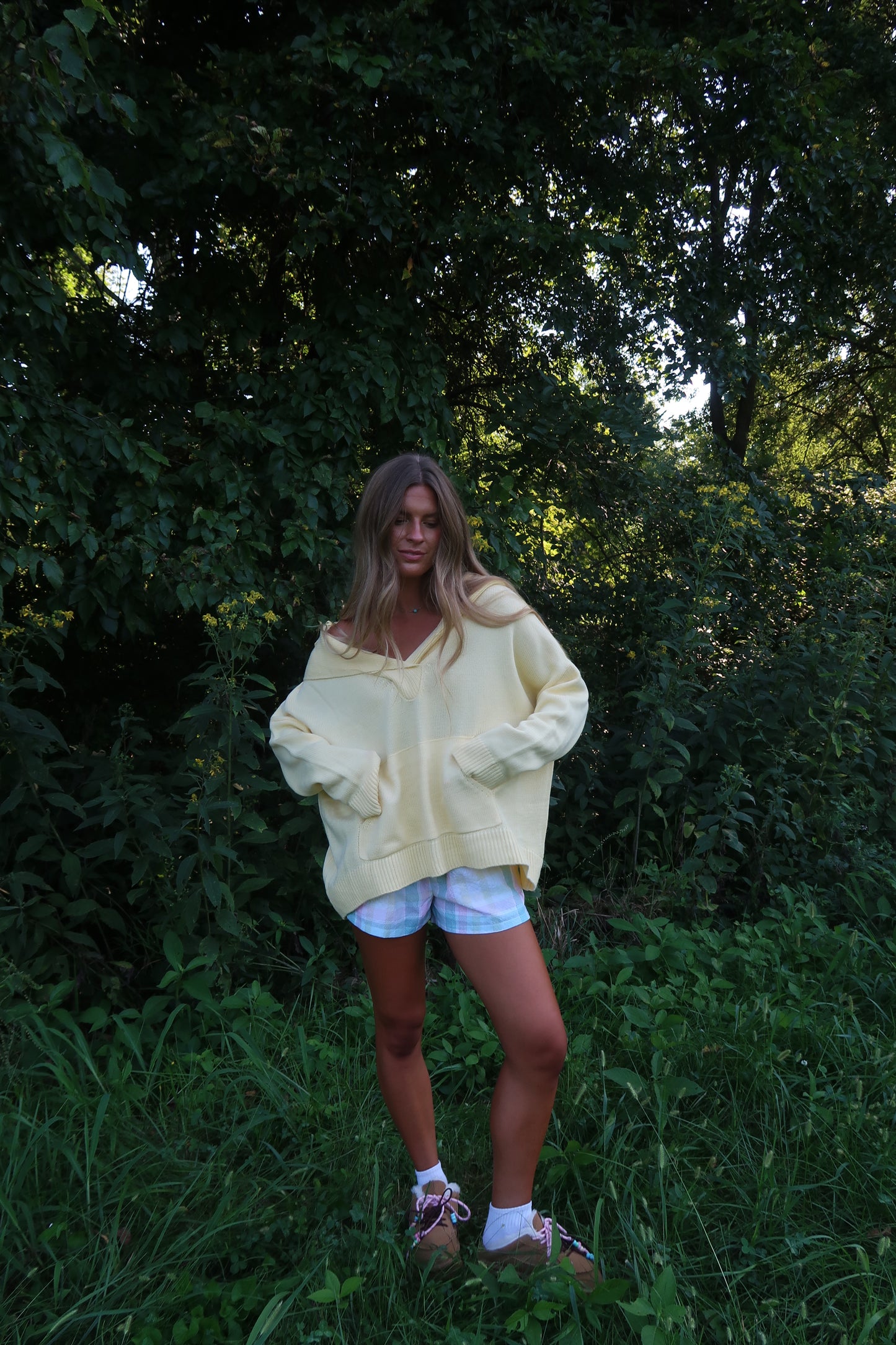 Butter Boxy Knit Hoodie
