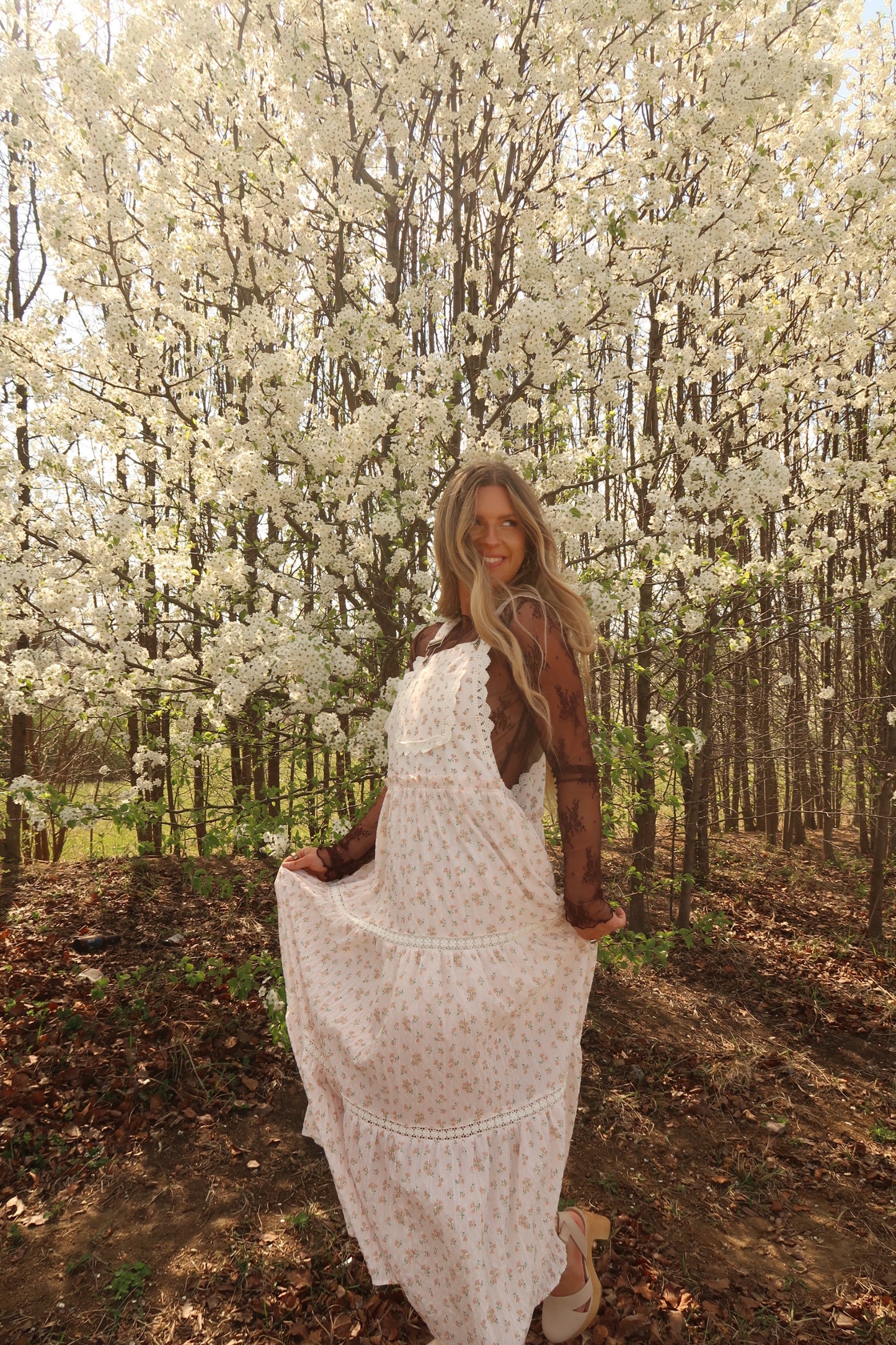 Aster Floral Overall Maxi Dress