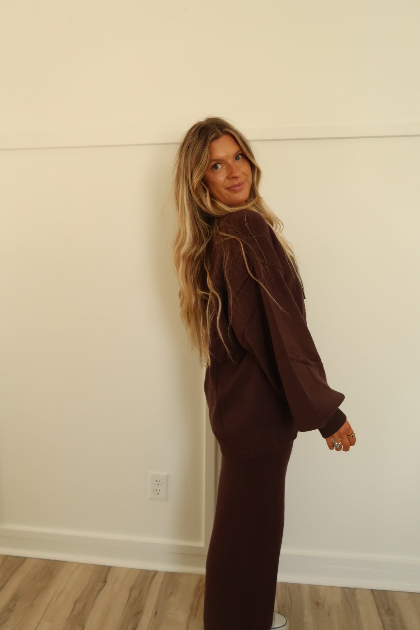 Cozy Brown Sweater Set