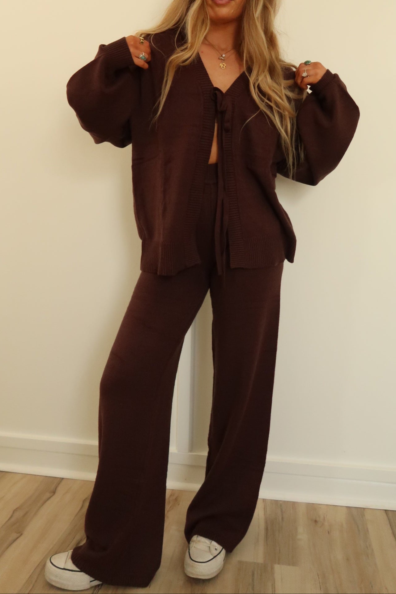 Cozy Brown Sweater Set