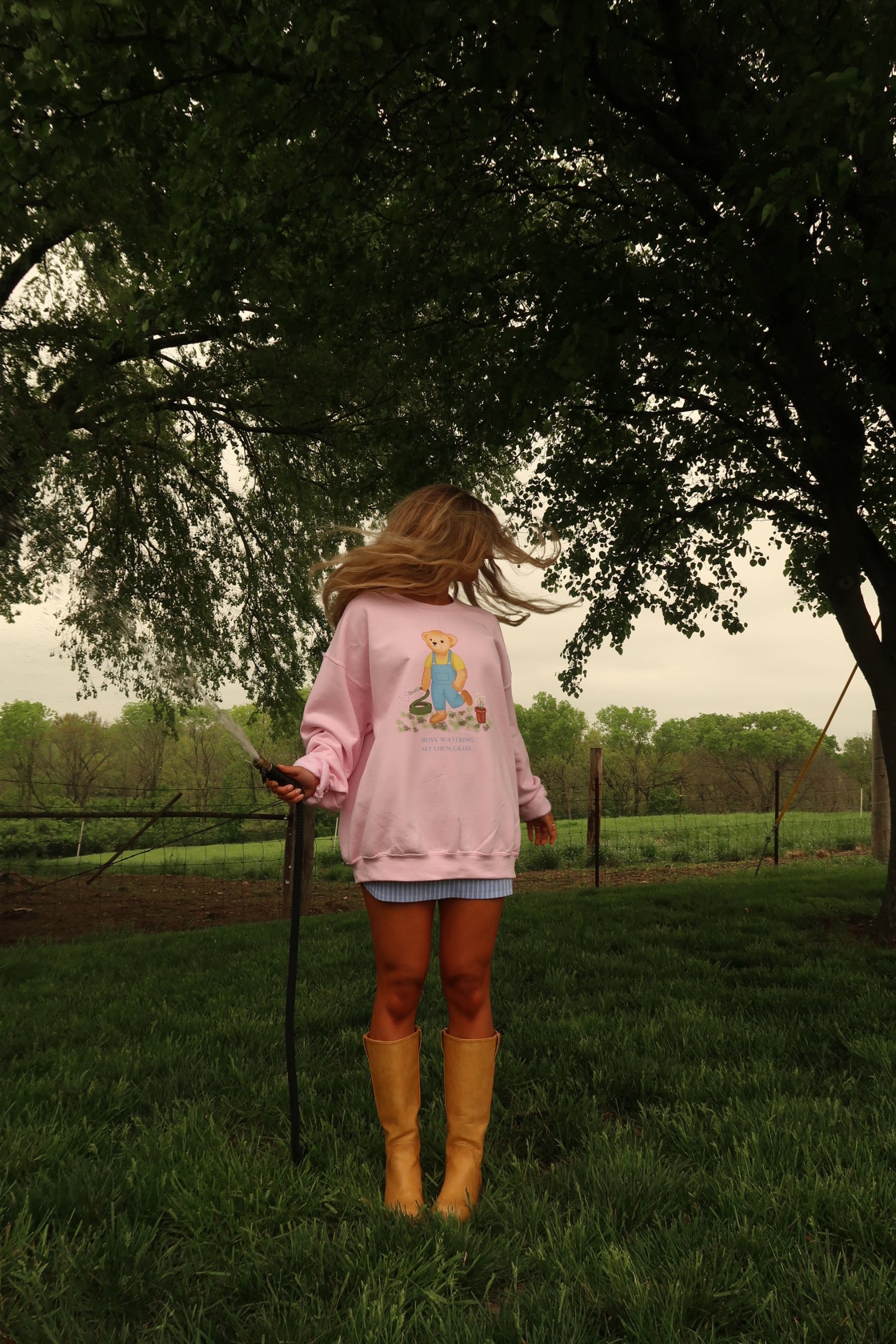 Busy Watering my Own Grass Crewneck