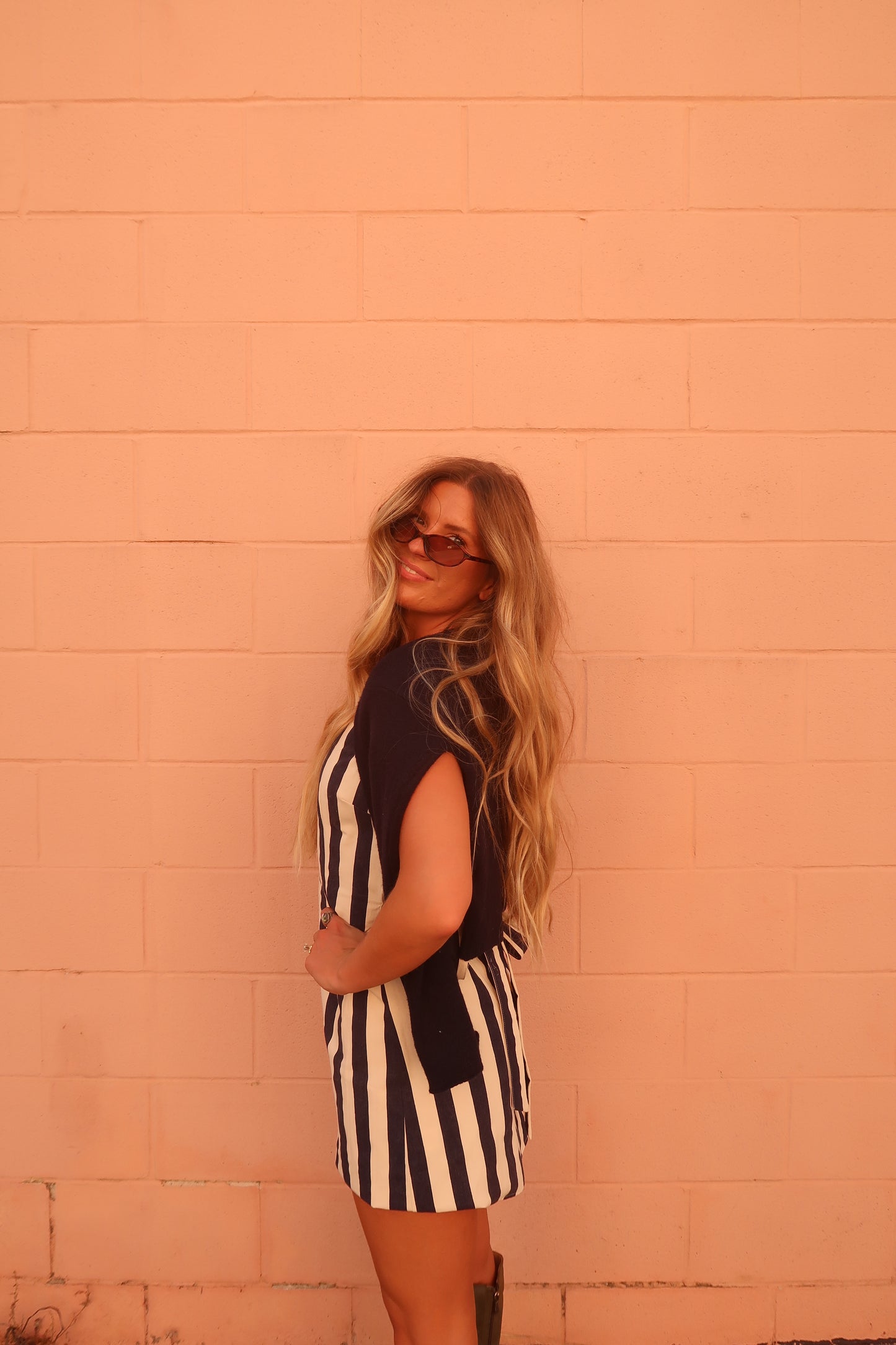 Everest stripe mini dress