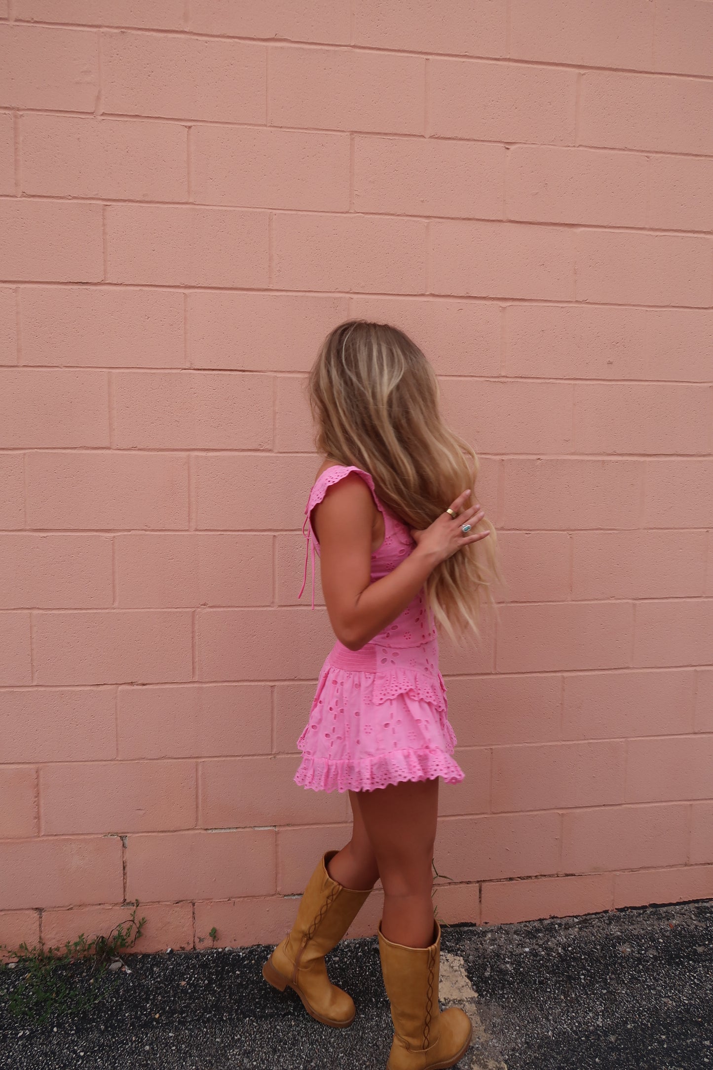 Barbie Eyelet Ruffle Shorts