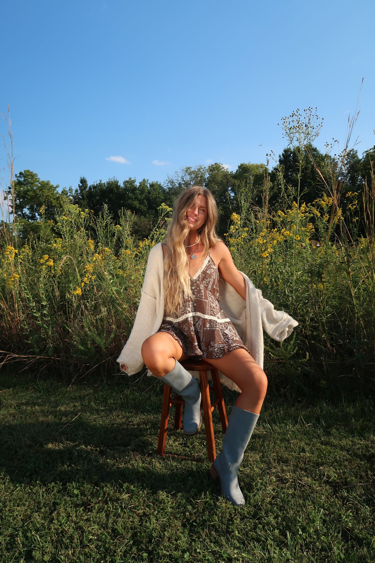 Oatmeal Grandpa Cardigan