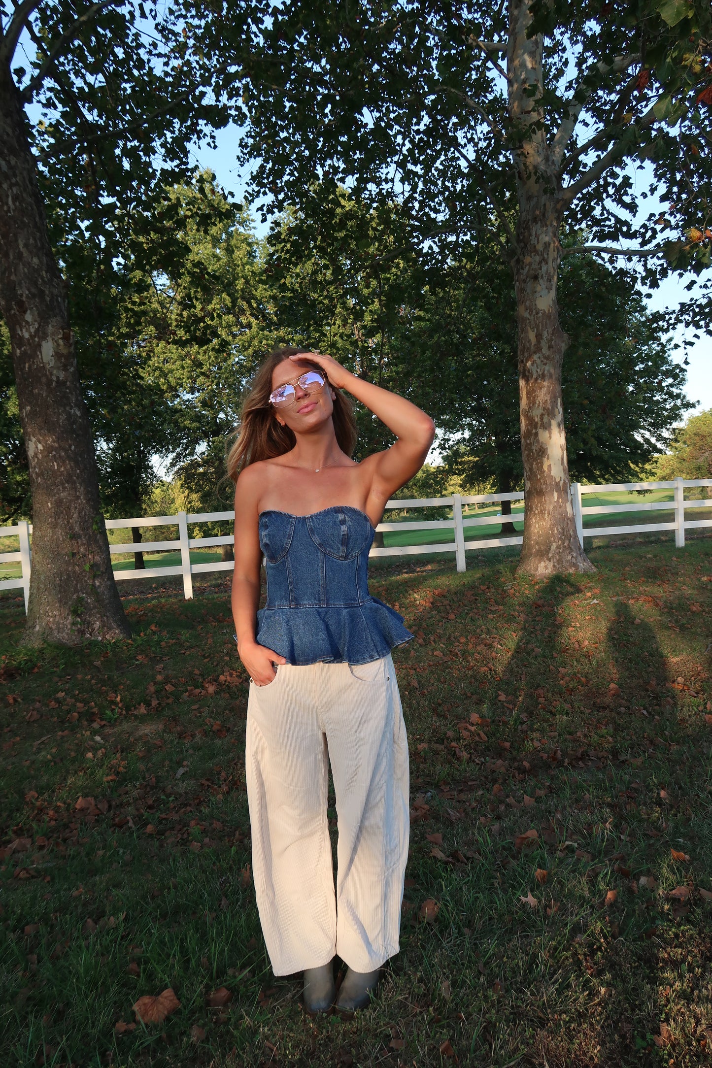 Indie Corset Denim Top