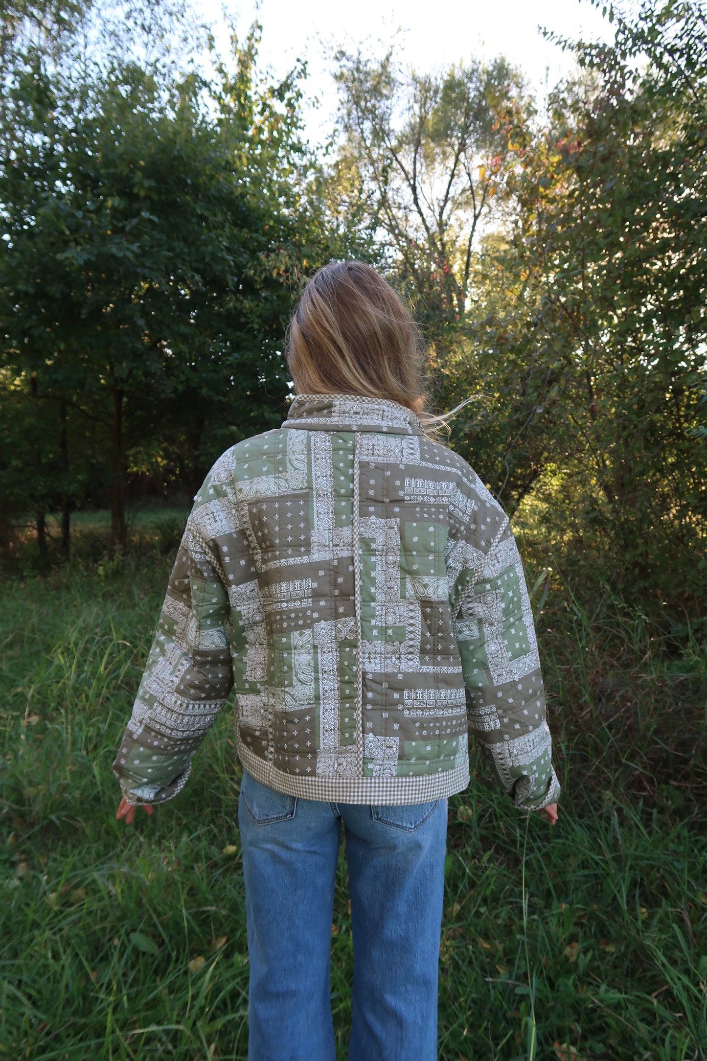 Donna Bandana Quilted Jacket