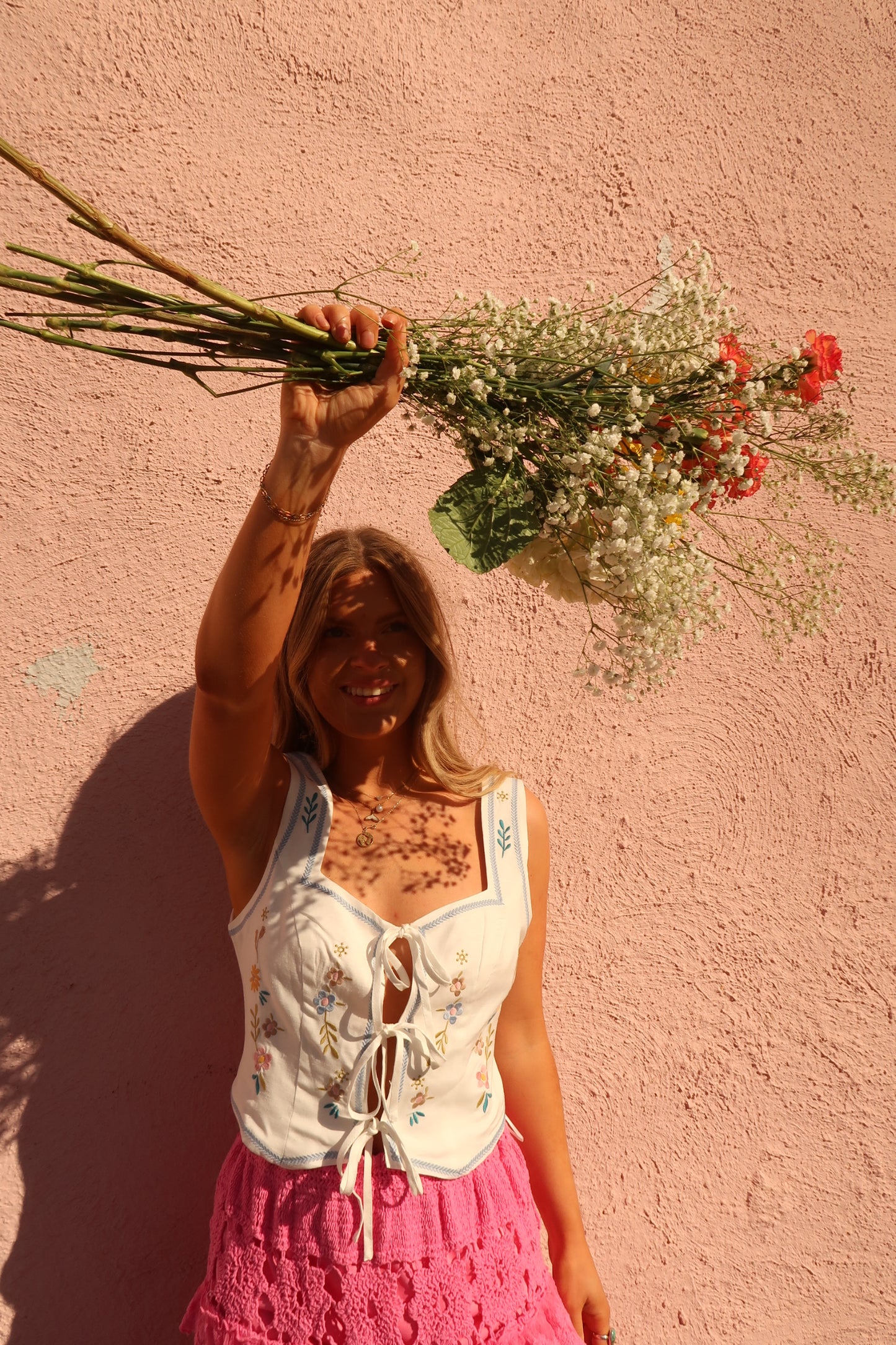 Belly Floral Tie Top