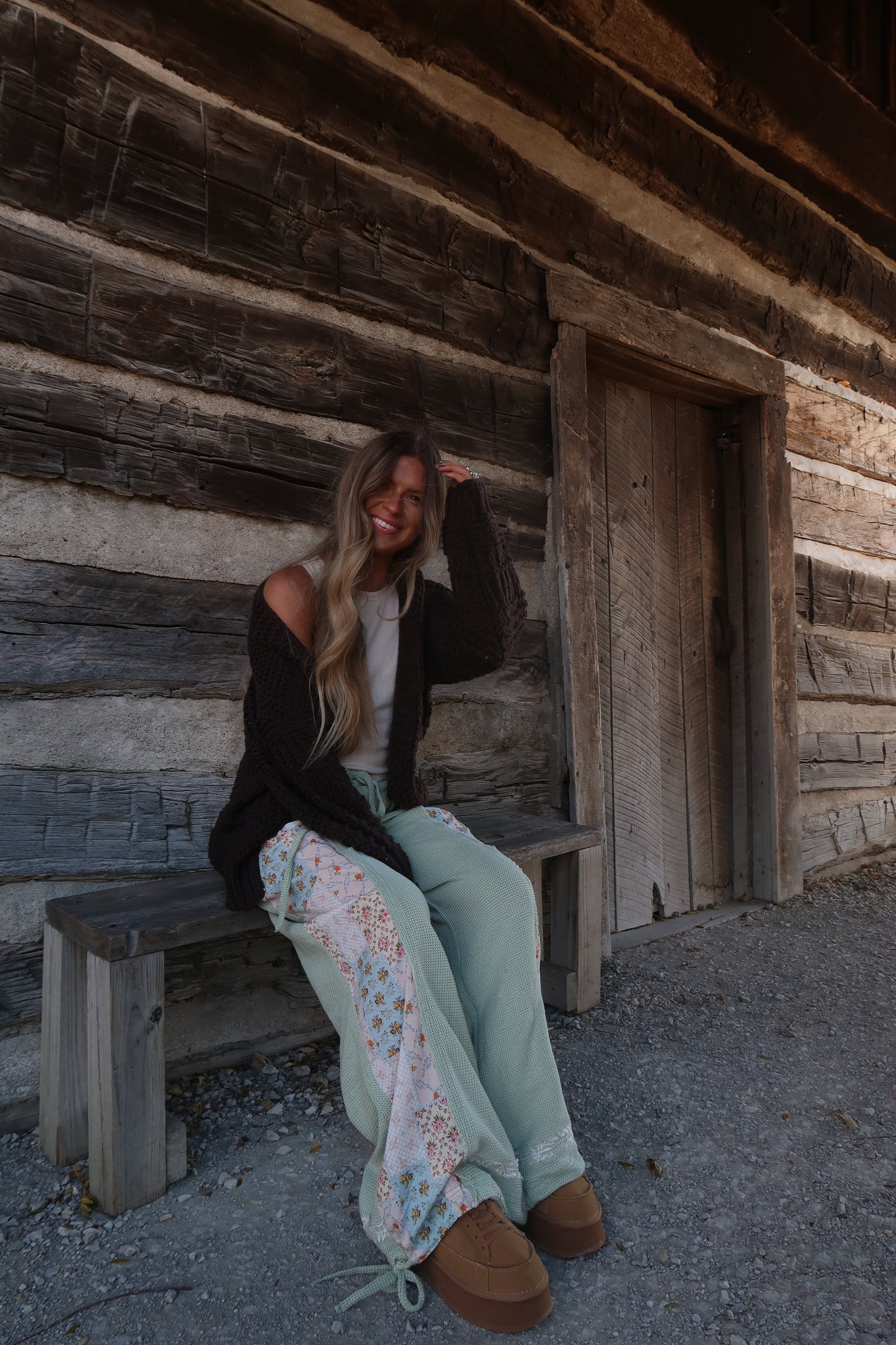 Pistachio Knit Patch Pants