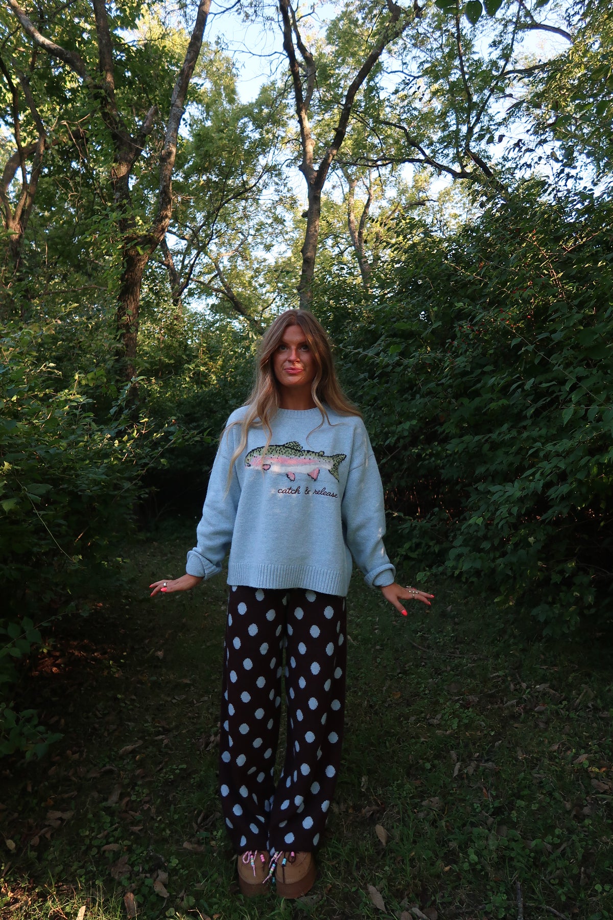 Coco Sky Dottie Knit Pants