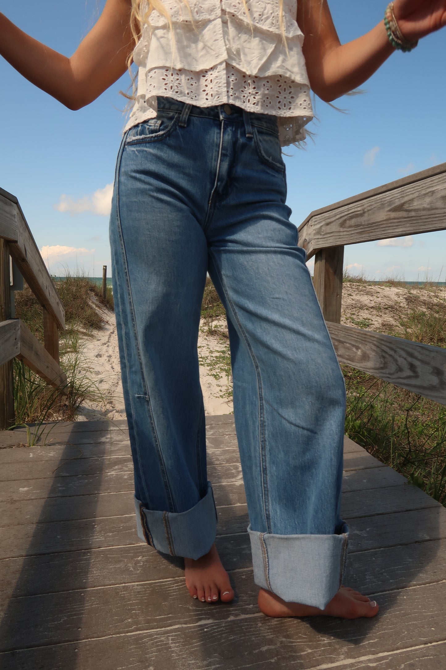 Blue Jean Baby High Rise Cuff Denim