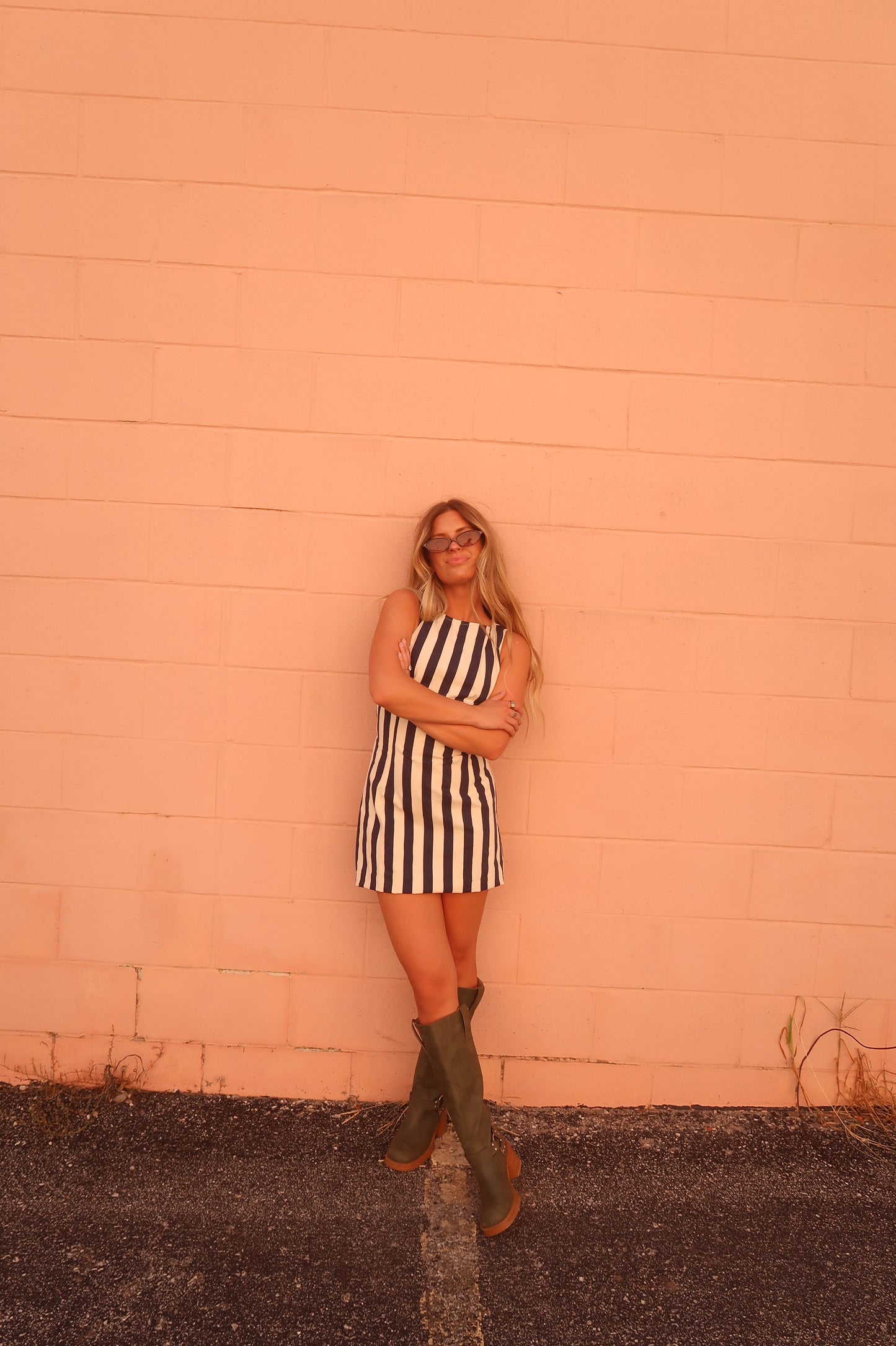 Everest stripe mini dress