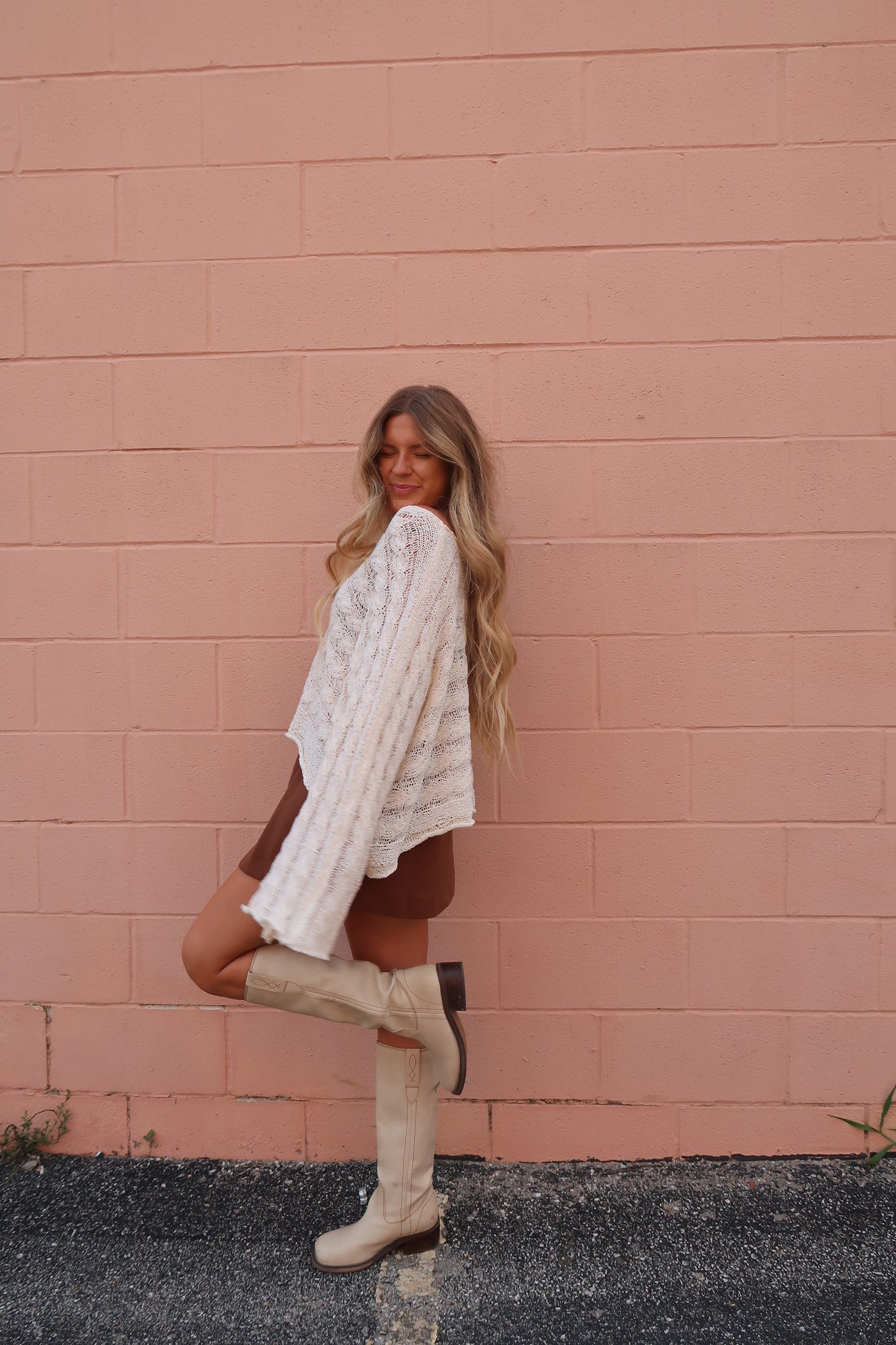 Creamery Knit Crop Sweater
