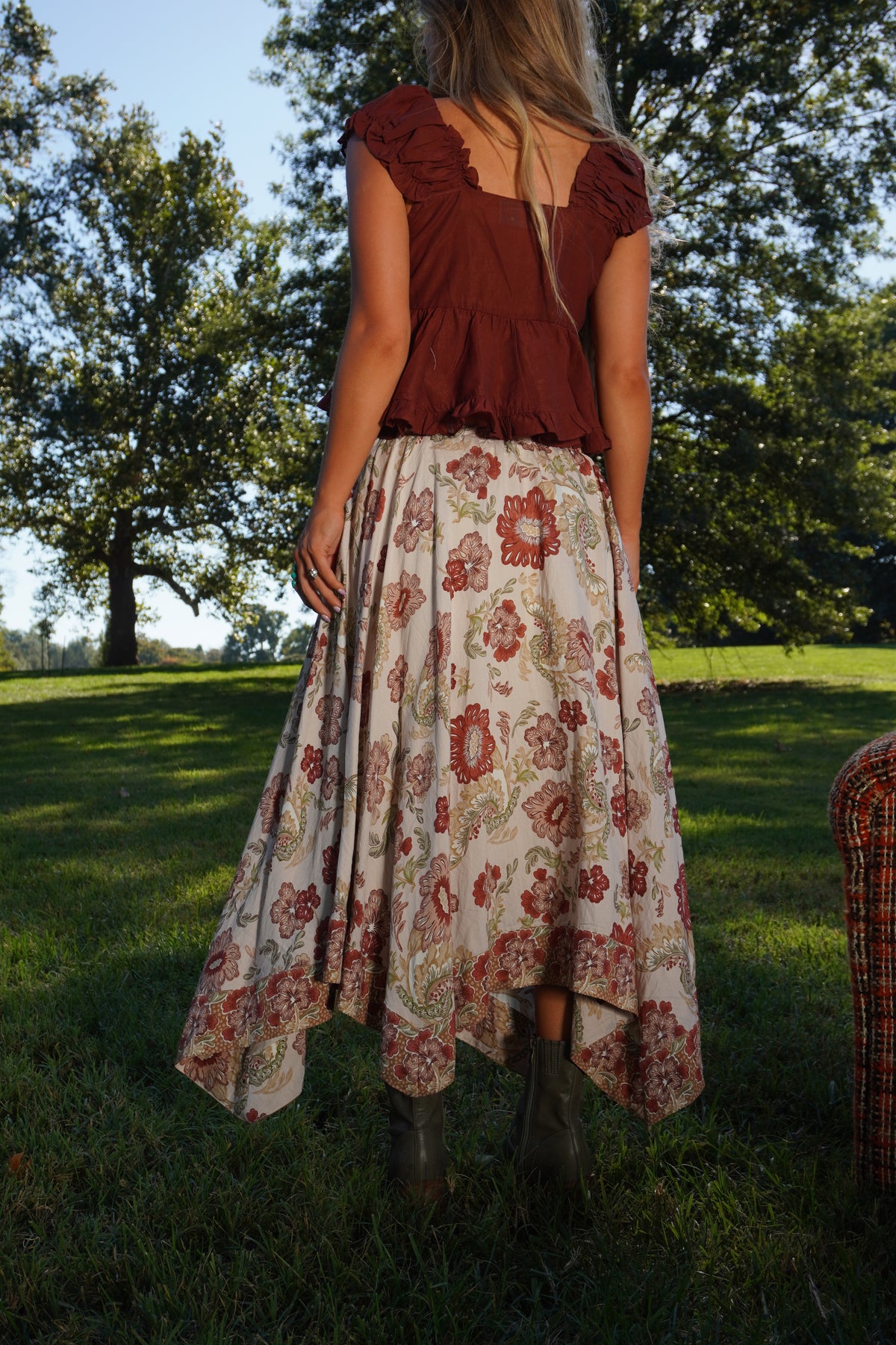 Phoebe Handkerchief Midi Skirt