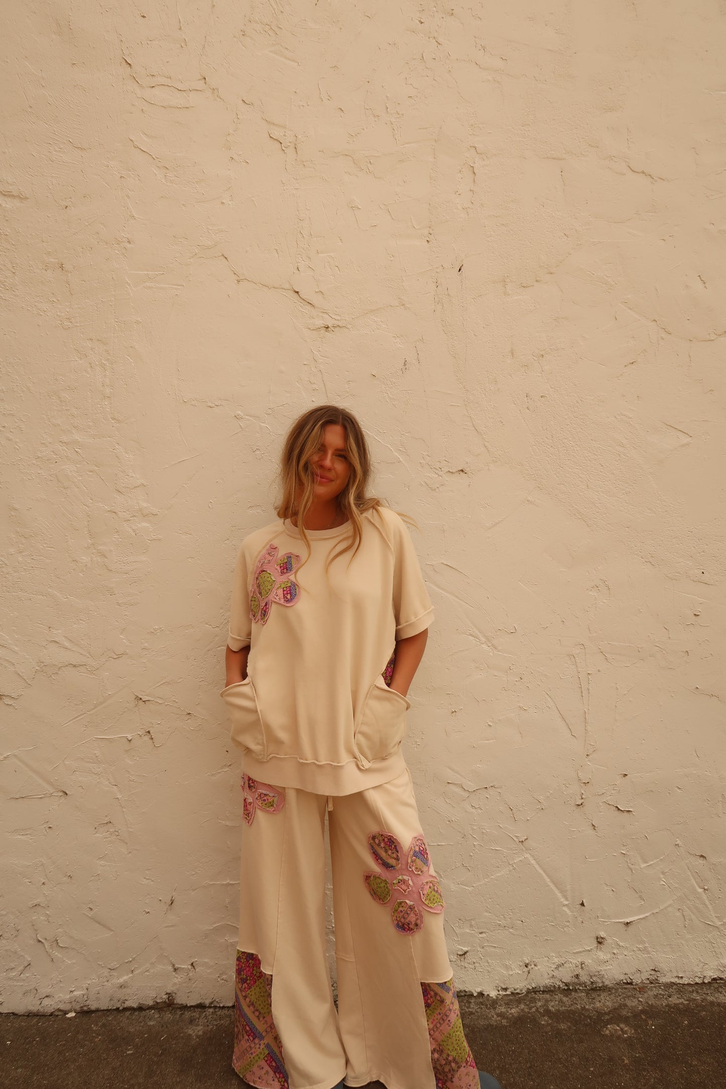 Flower Patch Shot Slv Crewneck