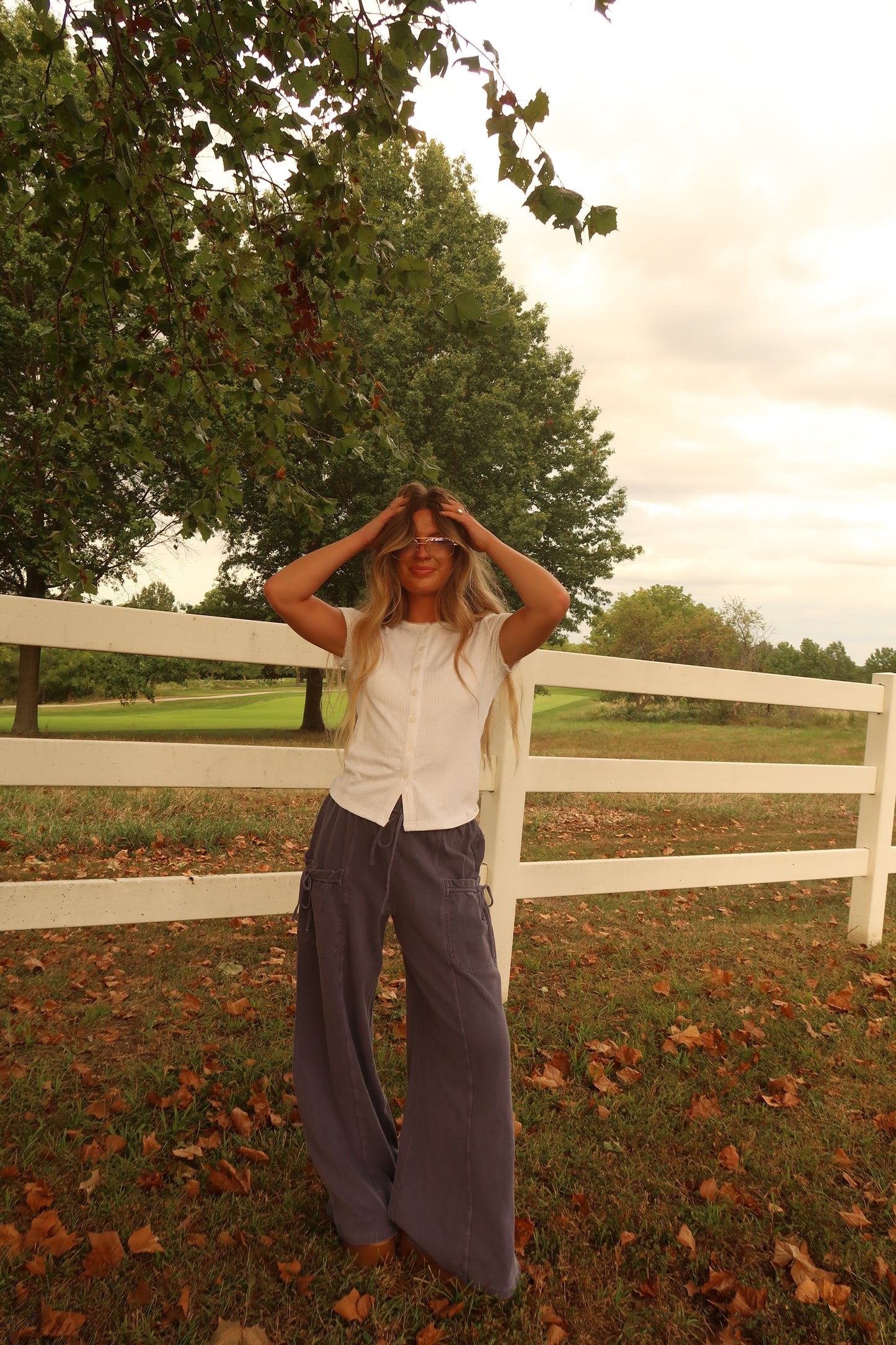 Blueberry Pie Wide Leg Pants