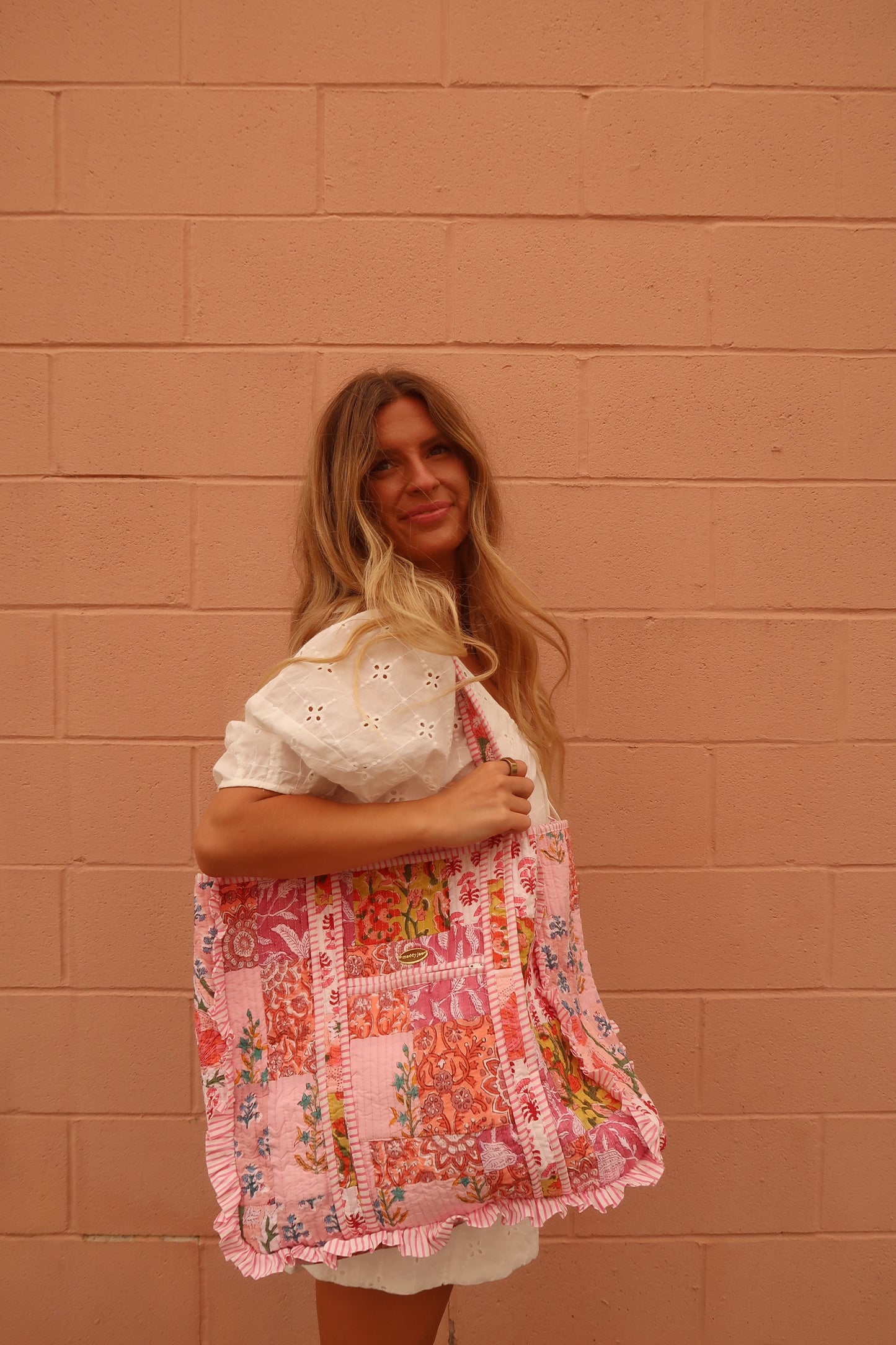 Juliet Ruffle Quilted Tote Bag