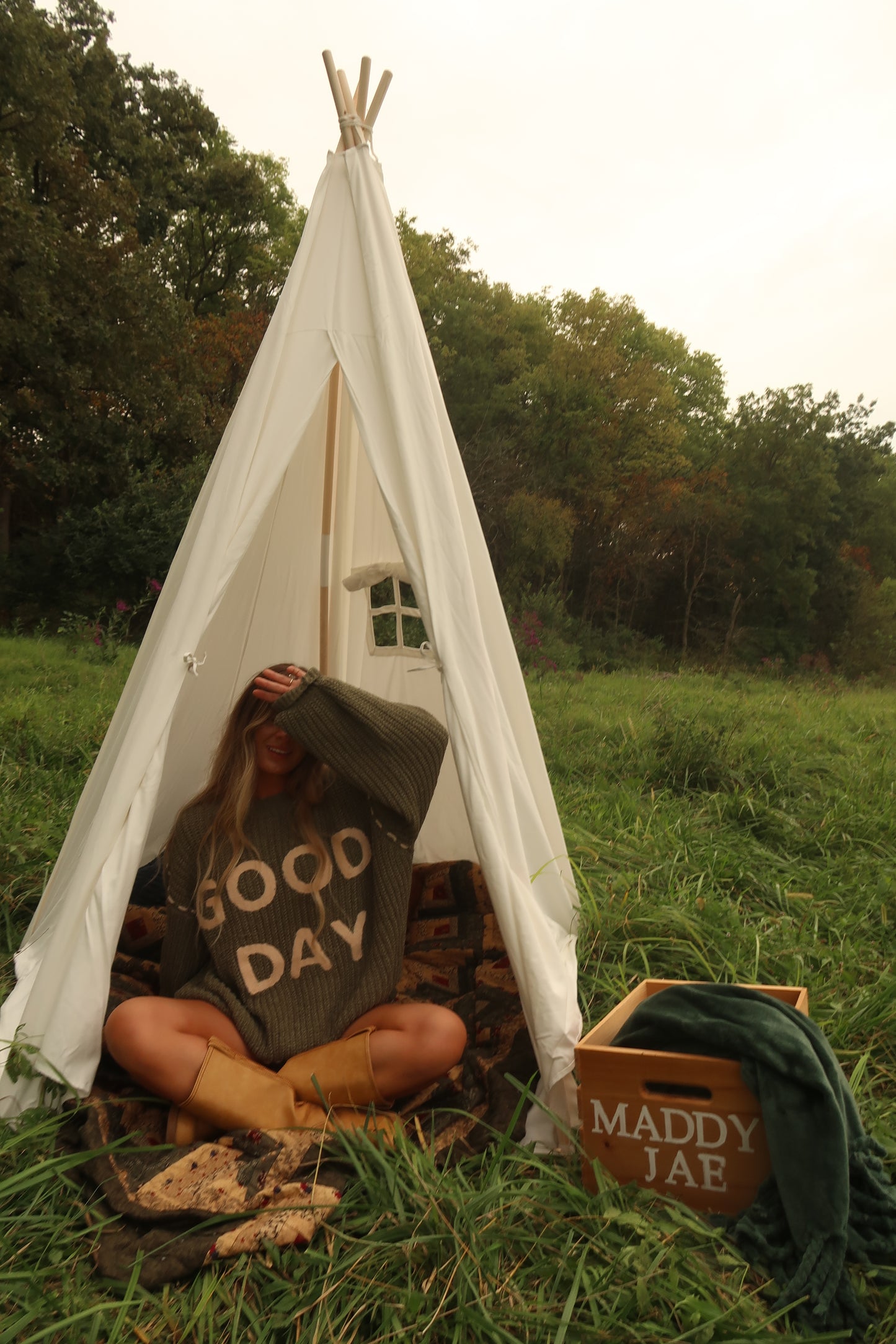 Olive Good Day Sweater
