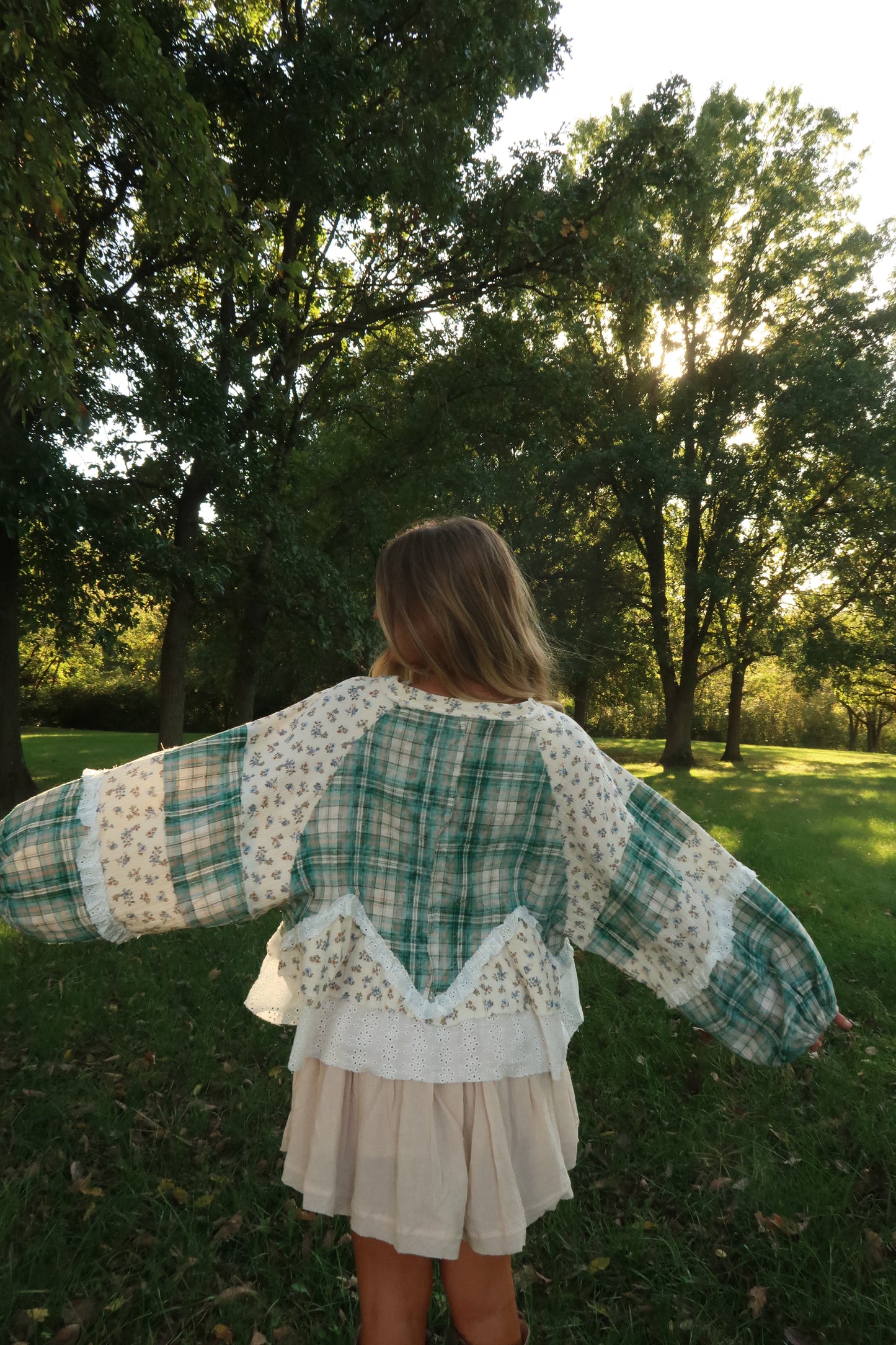 Autumn Flannel Babydoll Top