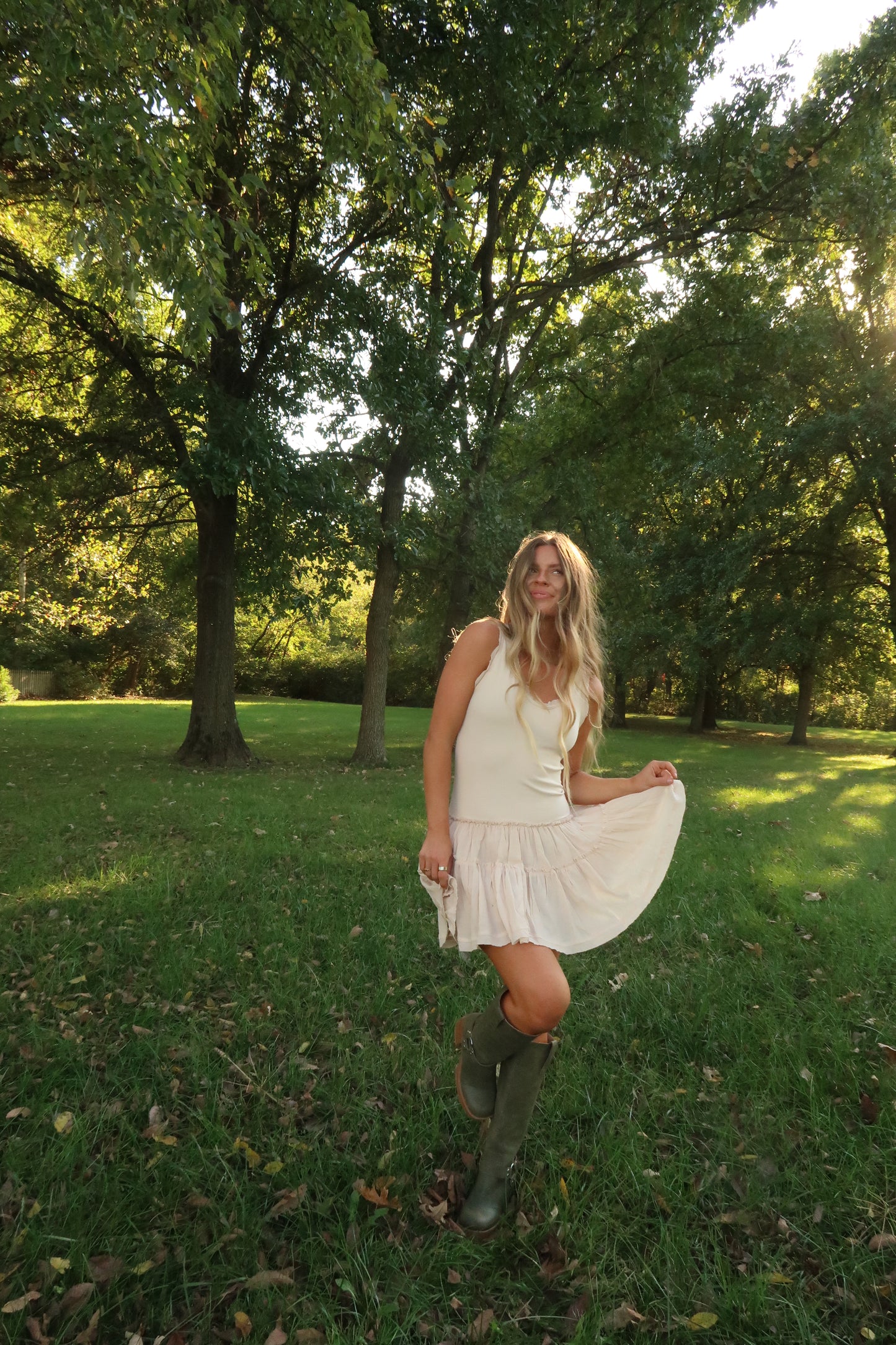 Brown sugar layering dress